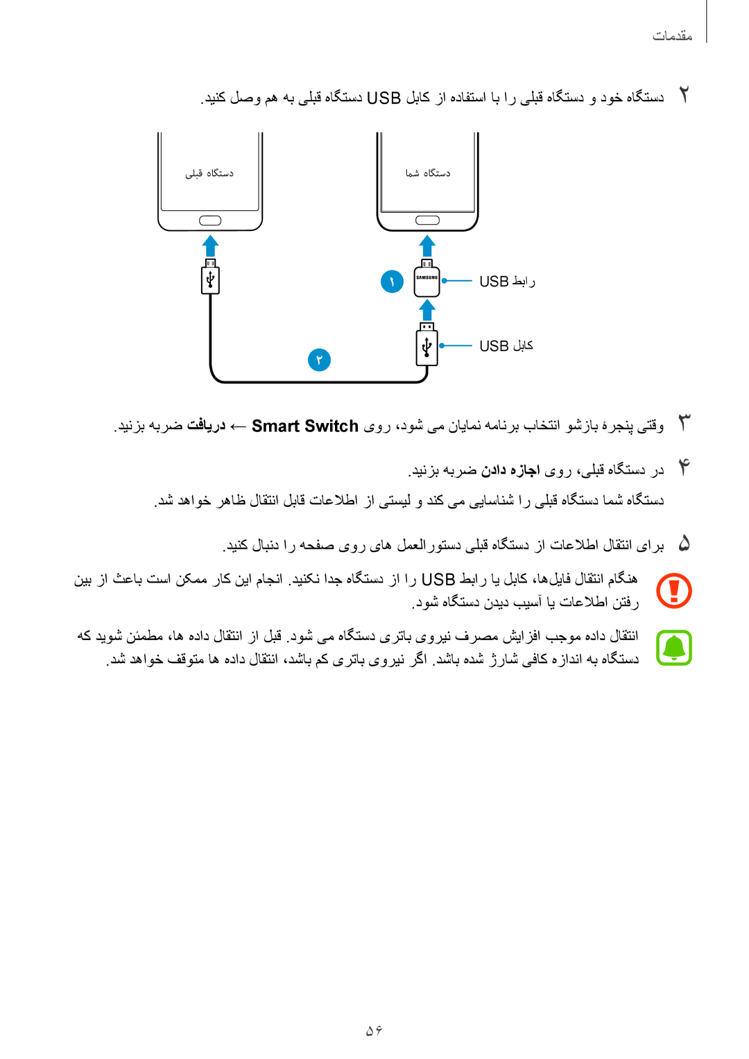 Samsung SM-G930FEDAKSA, SM-G930FZSAKSA, SM-G930FEDUKSA, SM-G930FZKAKSA, SM-G930FZDAKSA, SM-G930FZWAKSA manual Usb ﻁﺑﺍﺭ 