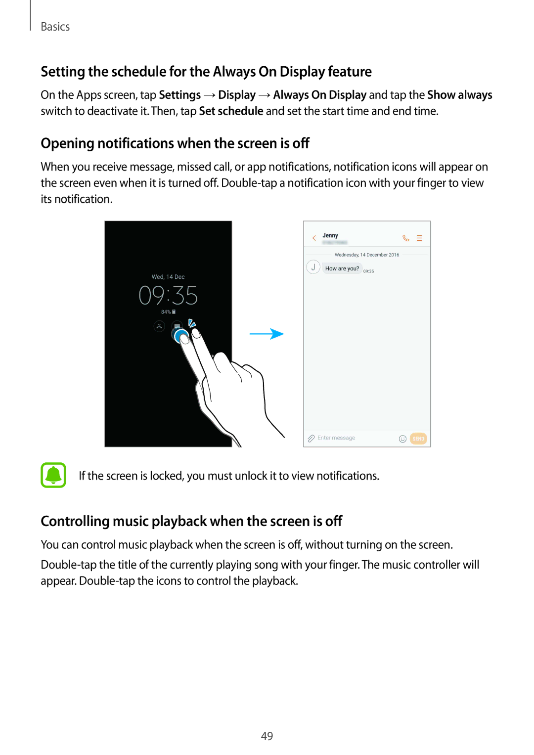 Samsung SM-G935FZWANEE, SM-G935FEDADBT, SM-G935FZKZDBT manual Setting the schedule for the Always On Display feature 