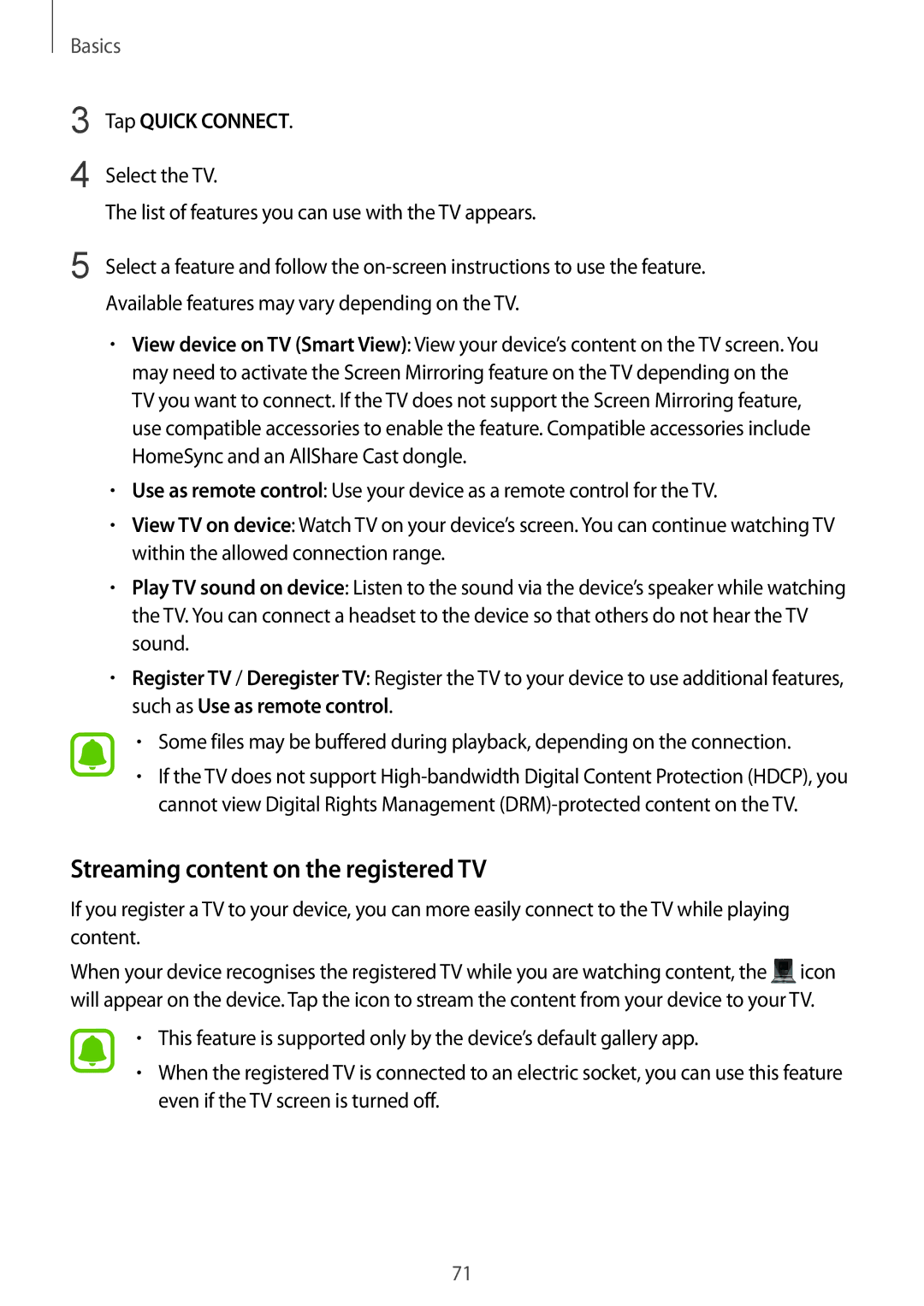 Samsung SM-G935FZDADBT, SM-G935FEDADBT, SM-G935FZKZDBT, SM-G935FZSADBT, SM-G935FZKADBT Streaming content on the registered TV 