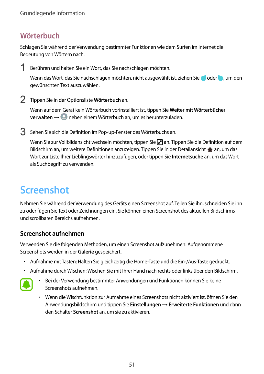 Samsung SM-G935FZKADBT, SM-G935FEDADBT, SM-G935FZKZDBT, SM-G935FZSADBT, SM-G935FZWADBT Wörterbuch, Screenshot aufnehmen 