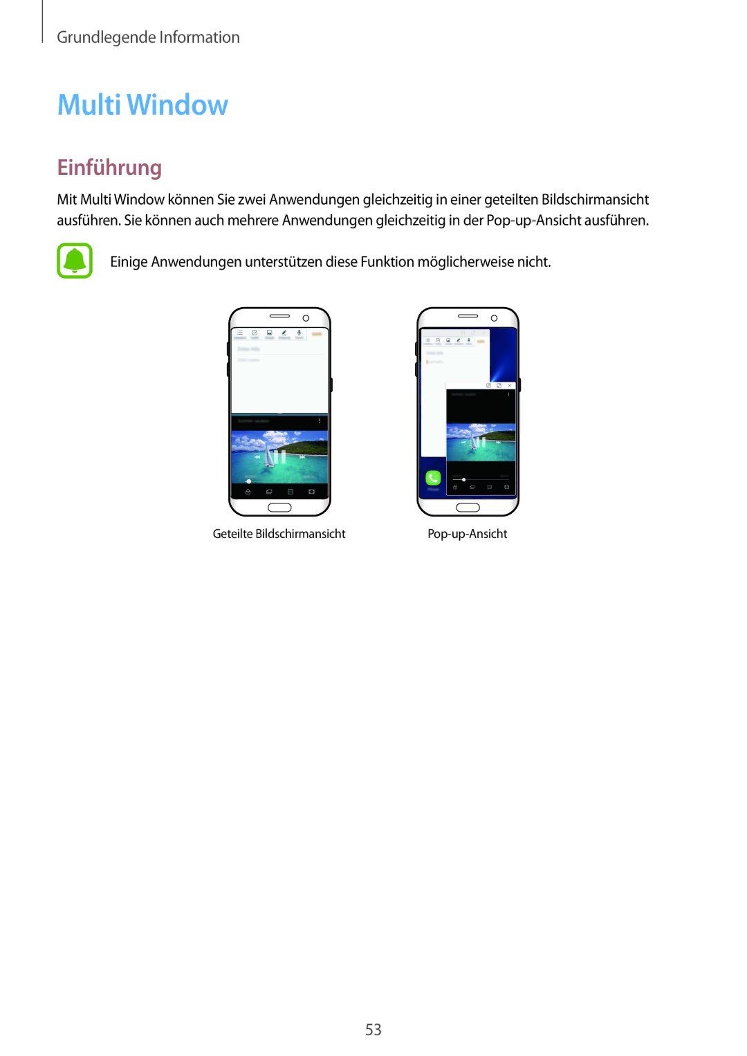 Samsung SM-G935FZDADBT, SM-G935FEDADBT, SM-G935FZKZDBT, SM-G935FZSADBT, SM-G935FZKADBT manual Multi Window, Einführung 