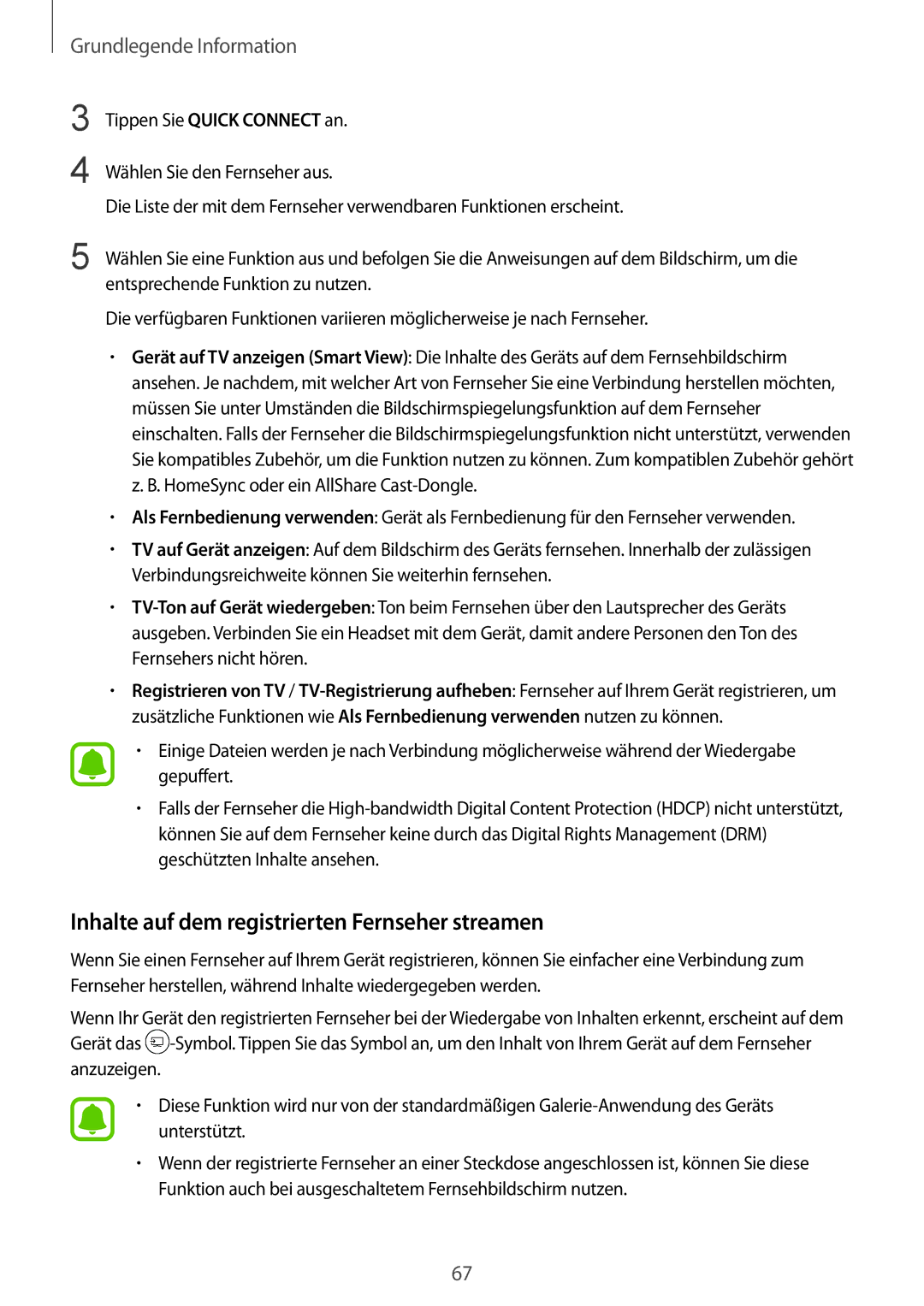 Samsung SM-G935FZKZDBT, SM-G935FEDADBT, SM-G935FZSADBT, SM-G935FZKADBT manual Inhalte auf dem registrierten Fernseher streamen 