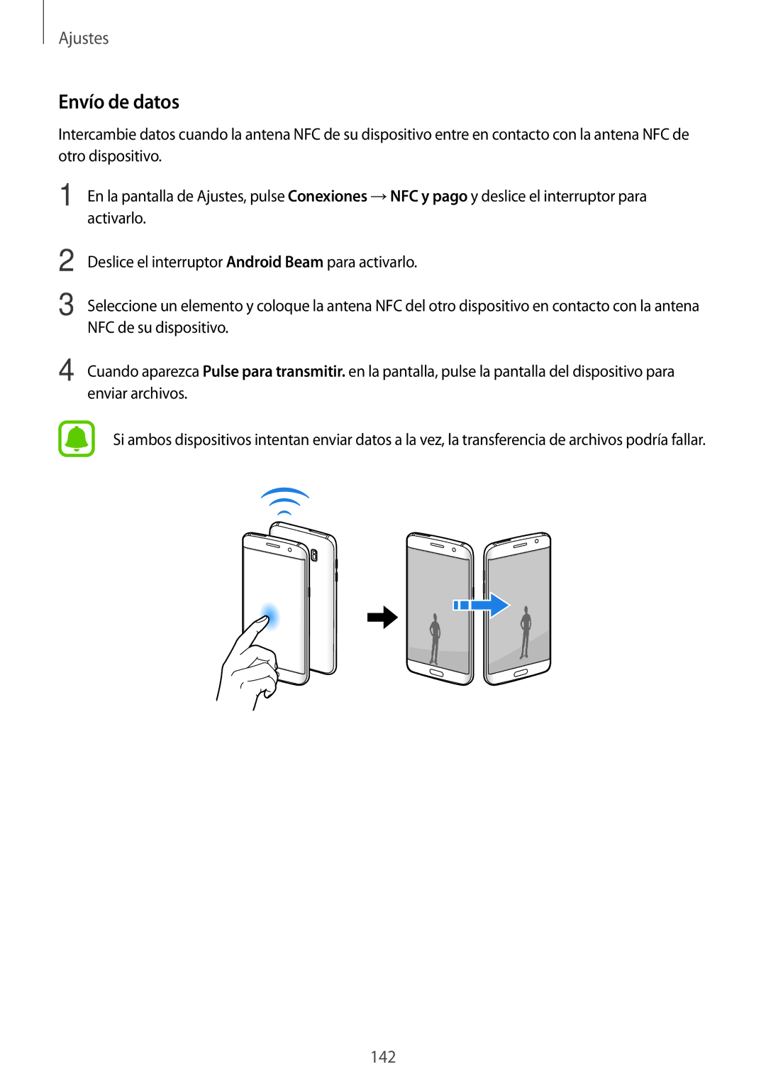 Samsung SM-G935FEDAPHE, SM-G935FZBAPHE, SM-G935FZKAPHE, SM-G935FZDAPHE, SM-G935FZSAPHE manual Envío de datos 