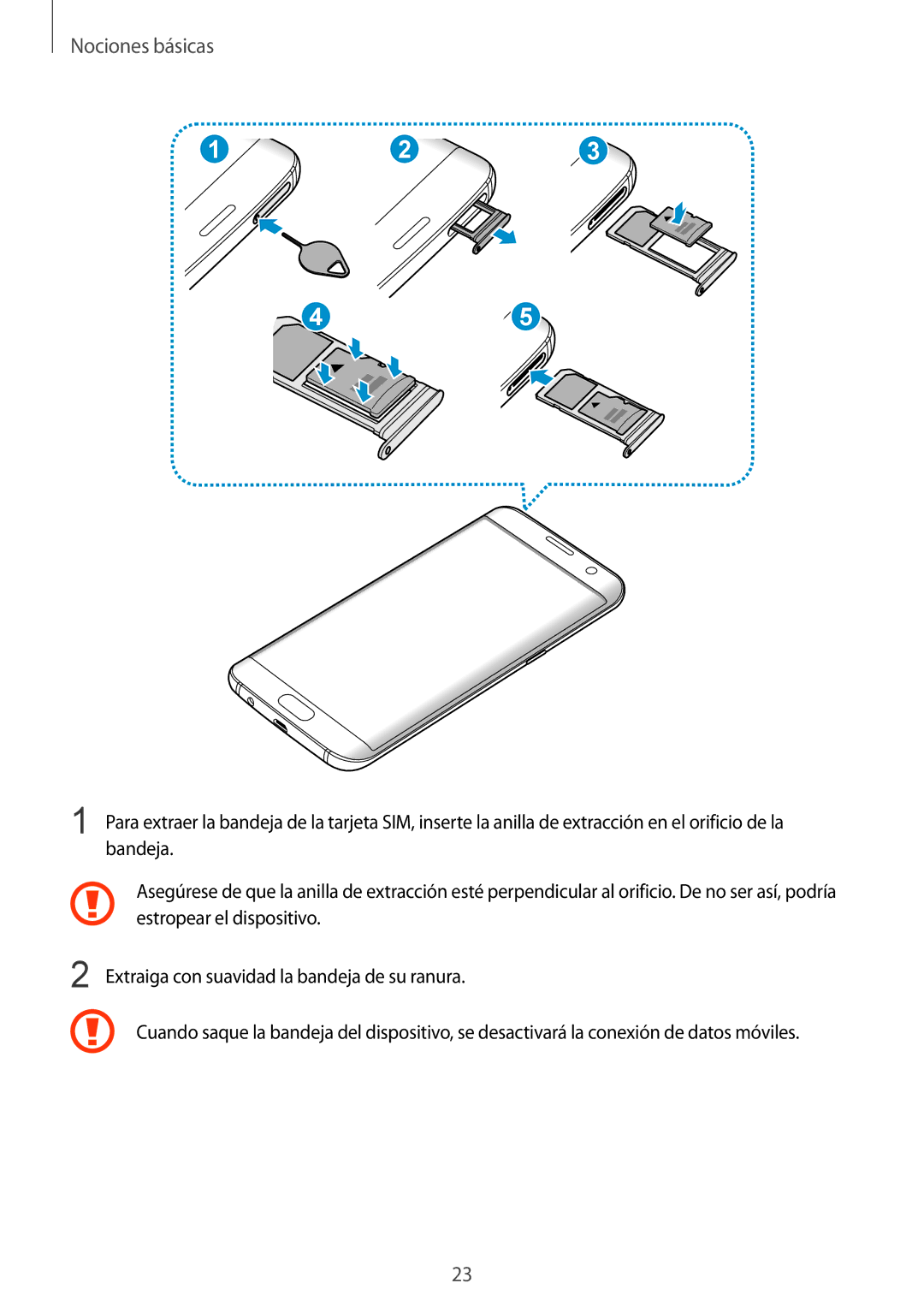 Samsung SM-G935FZDAPHE, SM-G935FZBAPHE, SM-G935FZKAPHE, SM-G935FEDAPHE, SM-G935FZSAPHE manual Nociones básicas 