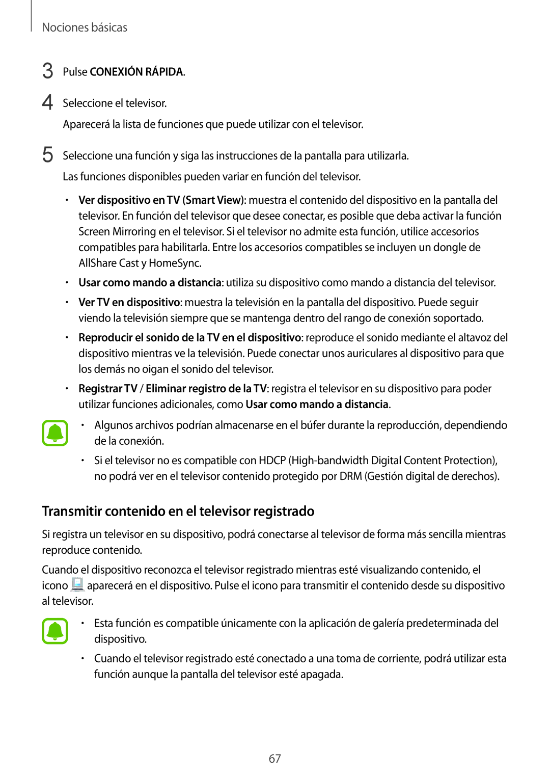 Samsung SM-G935FEDAPHE, SM-G935FZBAPHE, SM-G935FZKAPHE, SM-G935FZDAPHE manual Transmitir contenido en el televisor registrado 