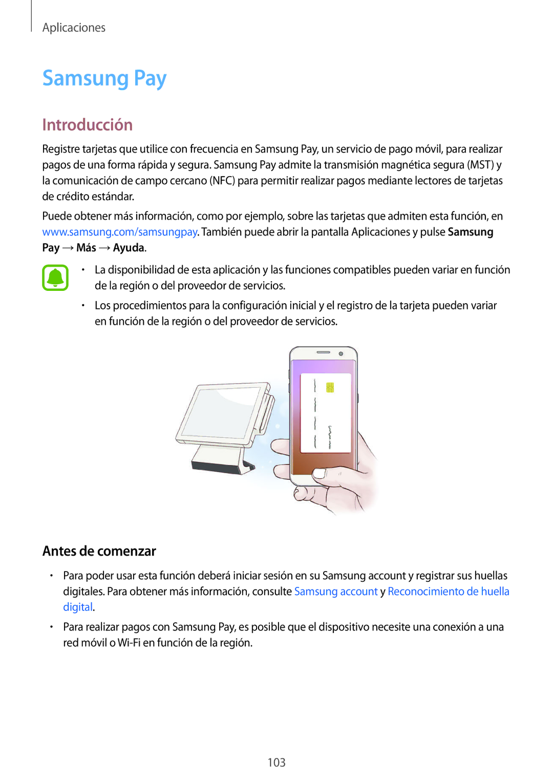 Samsung SM-G935FZDAPHE, SM-G935FZBAPHE, SM-G935FZKAPHE, SM-G935FEDAPHE, SM-G935FZSAPHE manual Samsung Pay, Introducción 