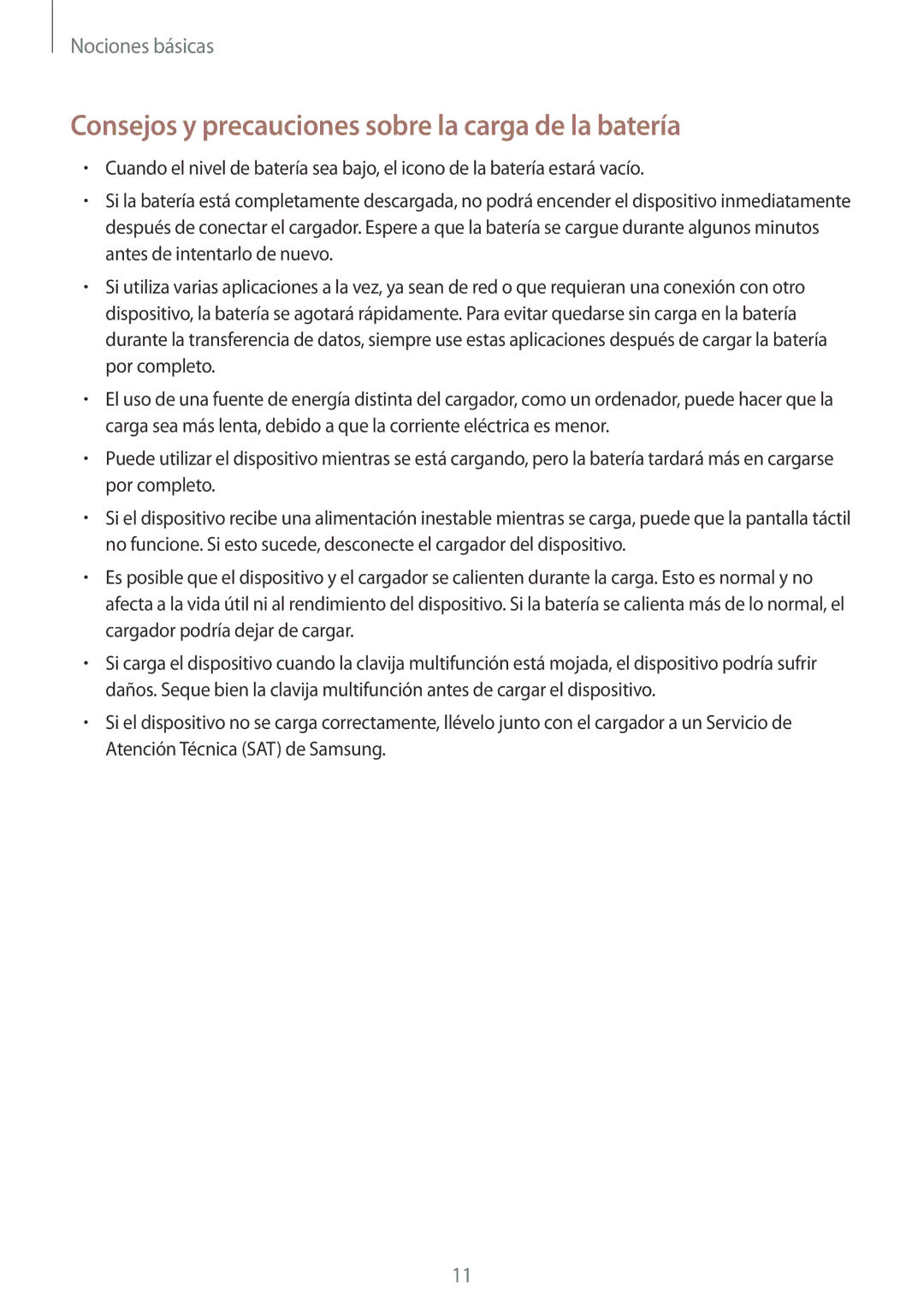 Samsung SM-G935FZKAPHE, SM-G935FZBAPHE, SM-G935FEDAPHE, SM-G935FZDAPHE Consejos y precauciones sobre la carga de la batería 