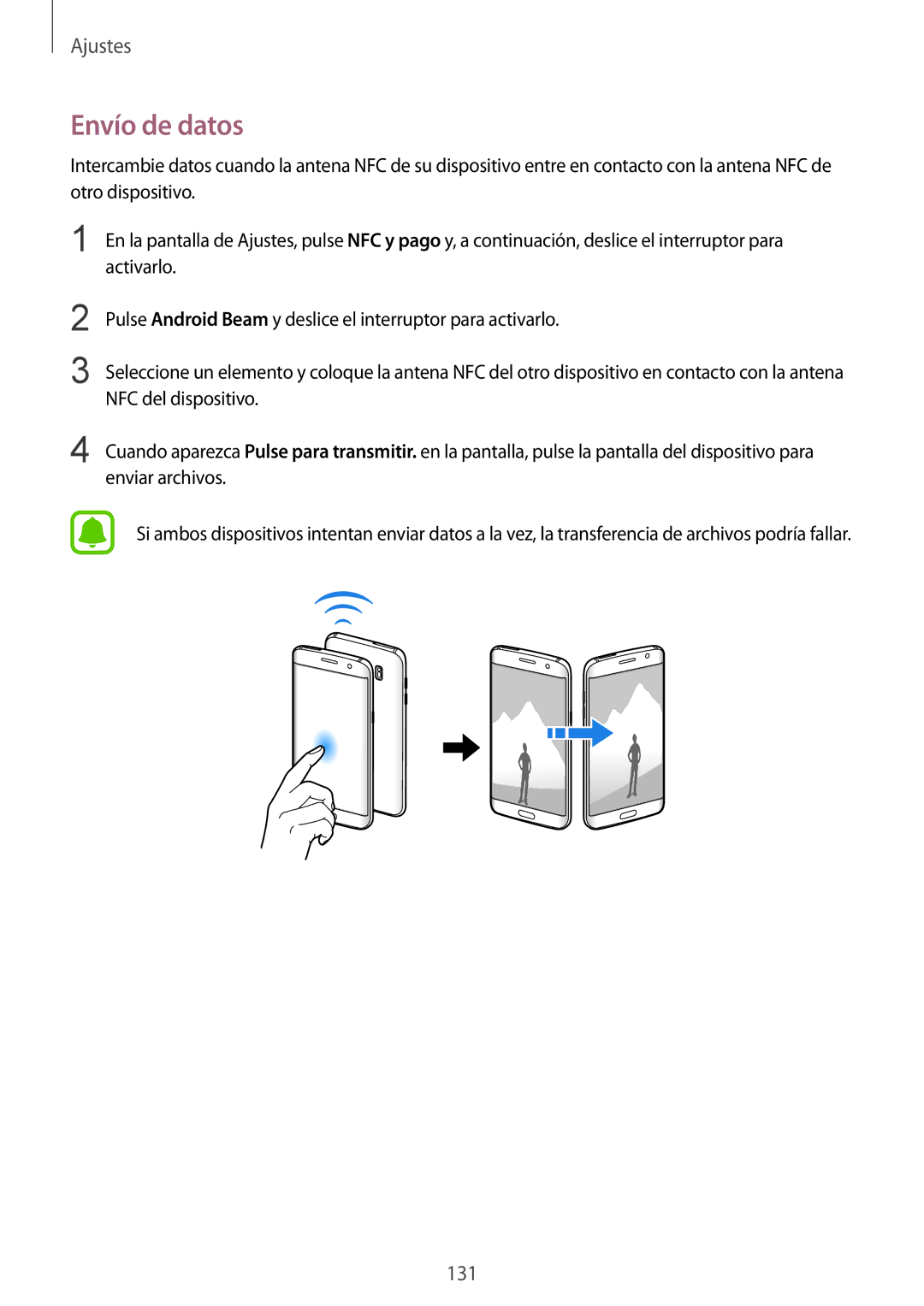 Samsung SM-G935FZKAPHE, SM-G935FZBAPHE, SM-G935FEDAPHE, SM-G935FZDAPHE, SM-G935FZSAPHE manual Envío de datos 