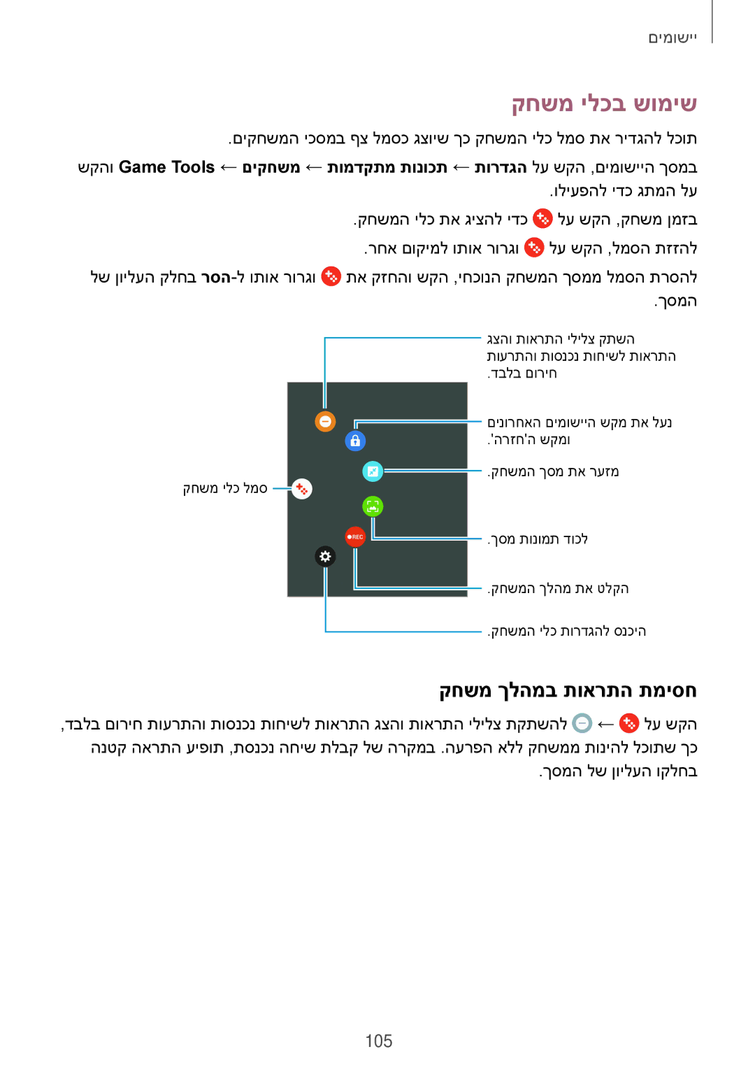 Samsung SM-G935FZDAILO, SM-G935FZKAILO, SM-G935FZSAILO manual קחשמ ילכב שומיש, קחשמ ךלהמב תוארתה תמיסח 