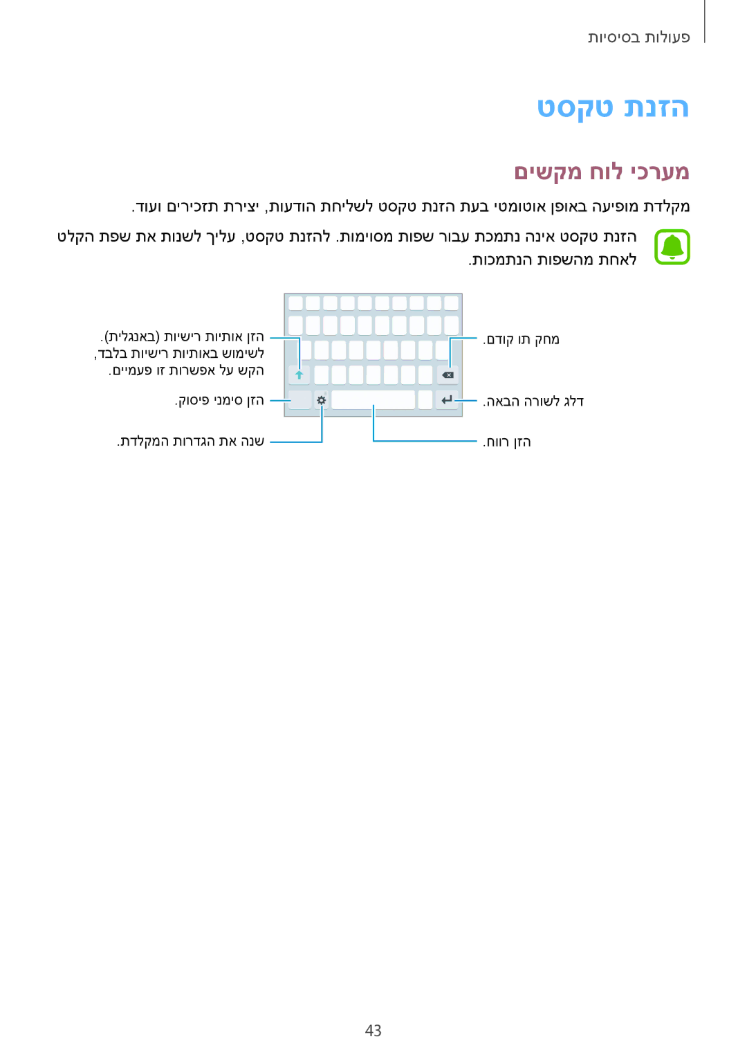 Samsung SM-G935FZKAILO, SM-G935FZDAILO, SM-G935FZSAILO manual טסקט תנזה, םישקמ חול יכרעמ 