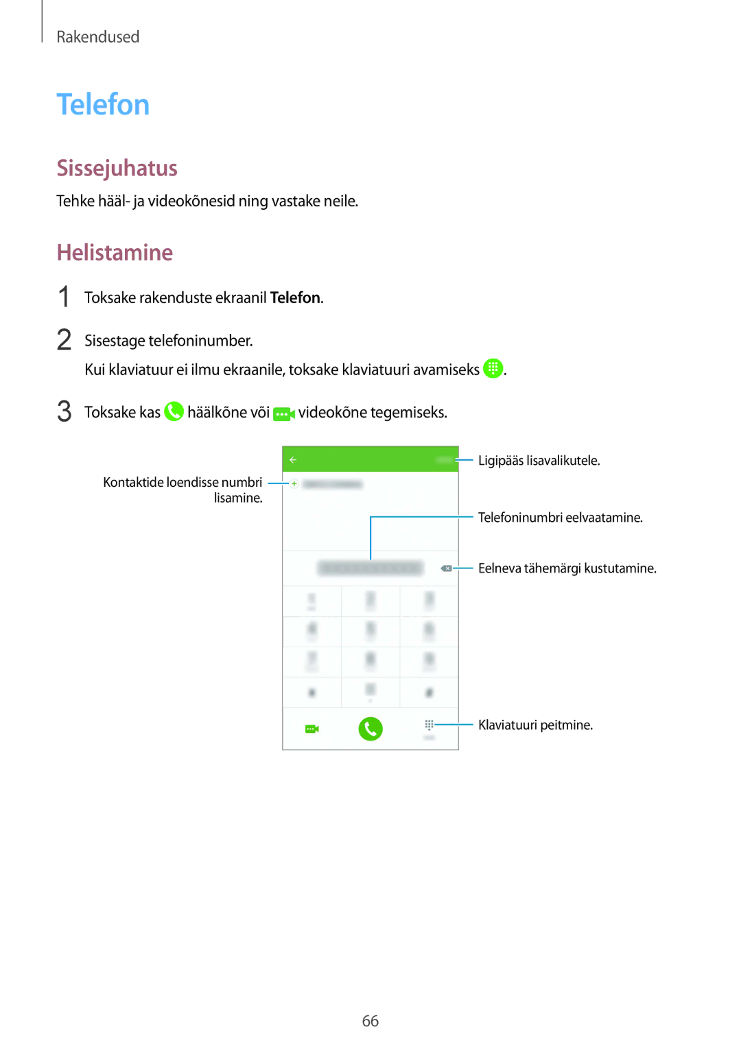 Samsung SM-G935FZDASEB manual Telefon, Helistamine 