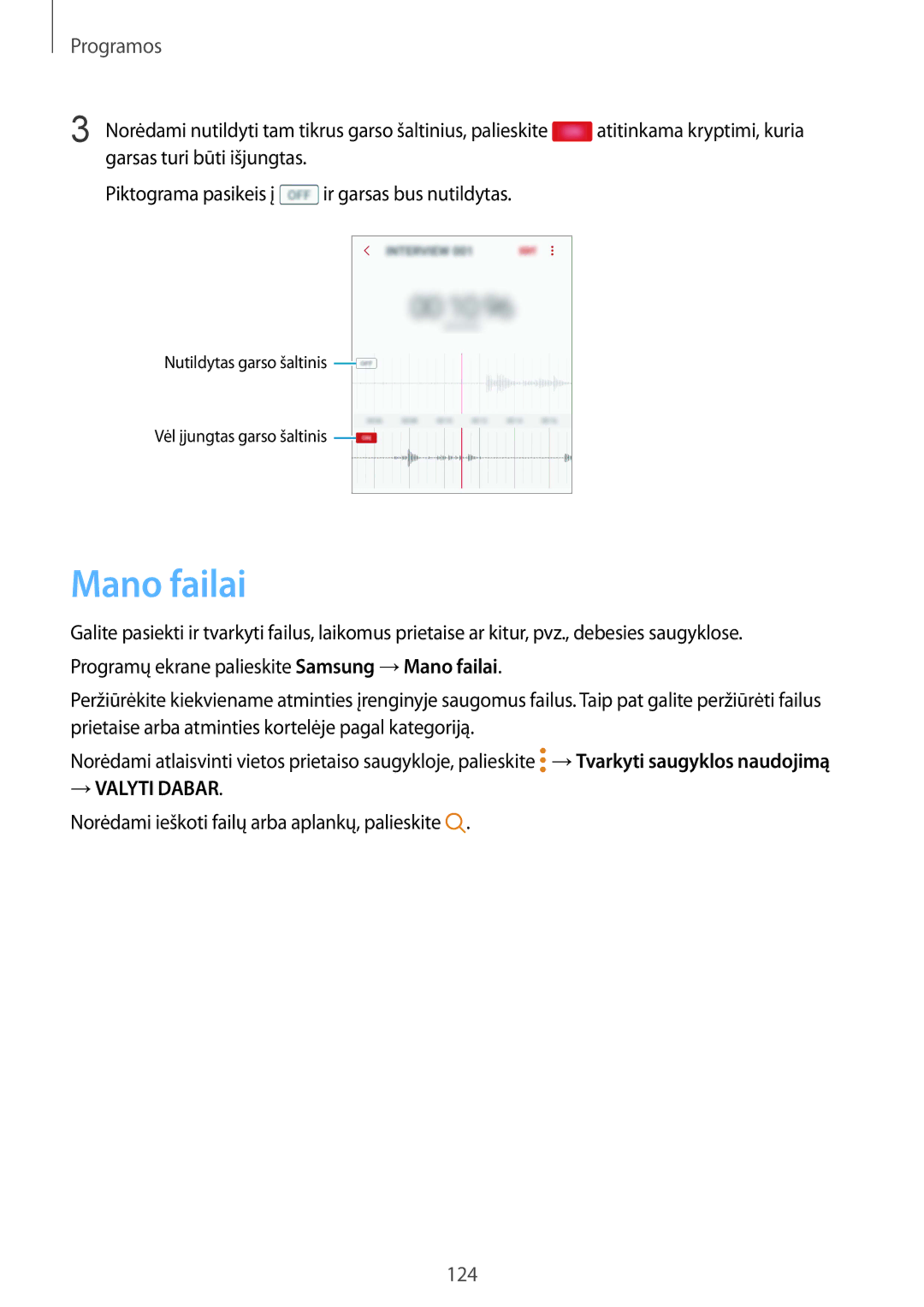 Samsung SM-G935FZDASEB manual Mano failai 