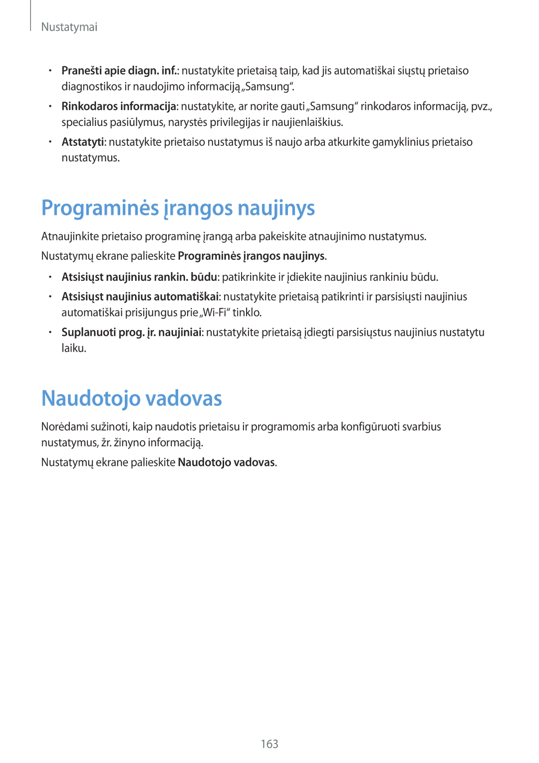 Samsung SM-G935FZDASEB manual Programinės įrangos naujinys, Naudotojo vadovas 