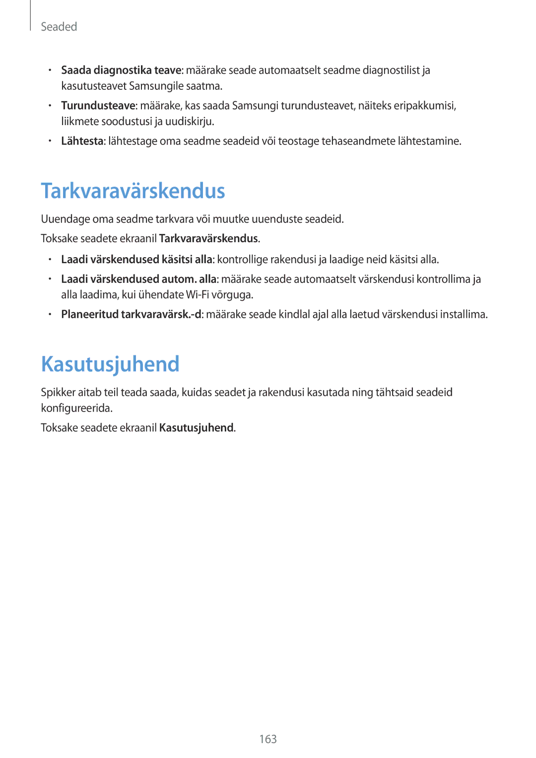 Samsung SM-G935FZDASEB manual Tarkvaravärskendus, Kasutusjuhend 