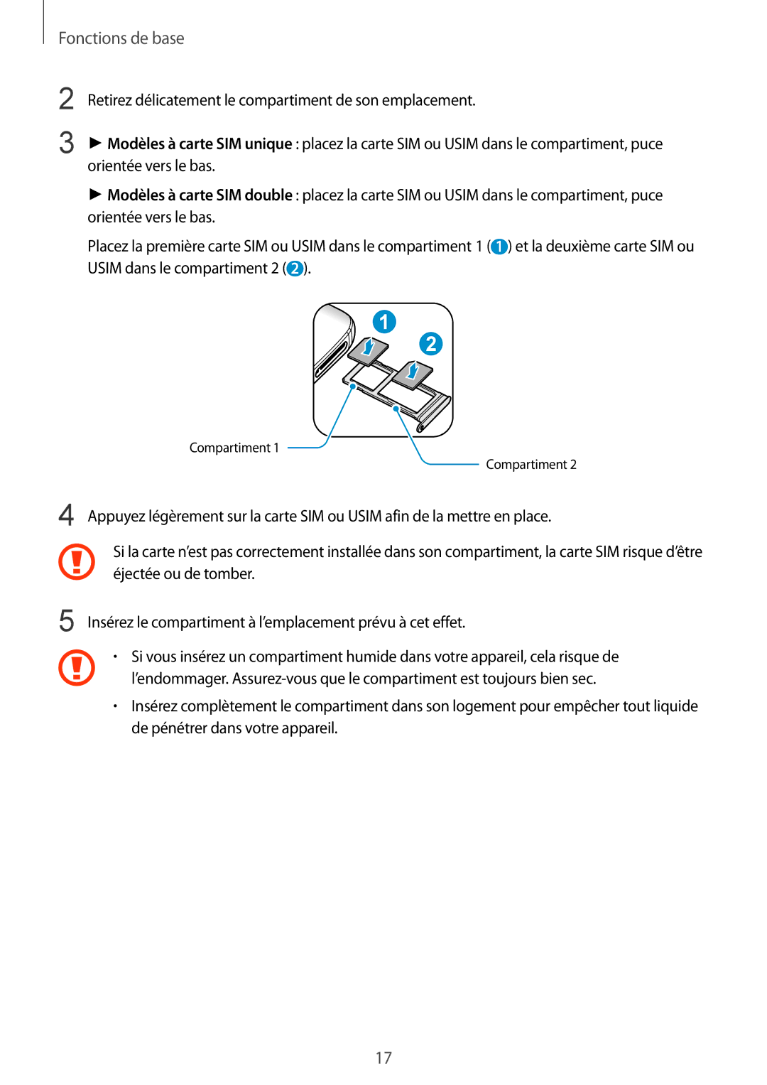 Samsung SM-G935FZKAXEF, SM-G935FZDAXEF, SM-G935FEDAXEF, SM-G935FZSAXEF, SM-G935FZBAXEF, SM-G935FZWAXEF manual Compartiment 