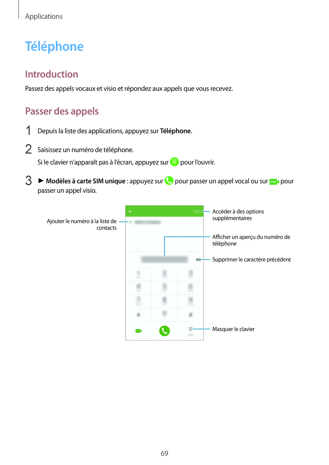 Samsung SM-G935FZBAXEF, SM-G935FZDAXEF, SM-G935FEDAXEF, SM-G935FZSAXEF, SM-G935FZWAXEF manual Téléphone, Passer des appels 