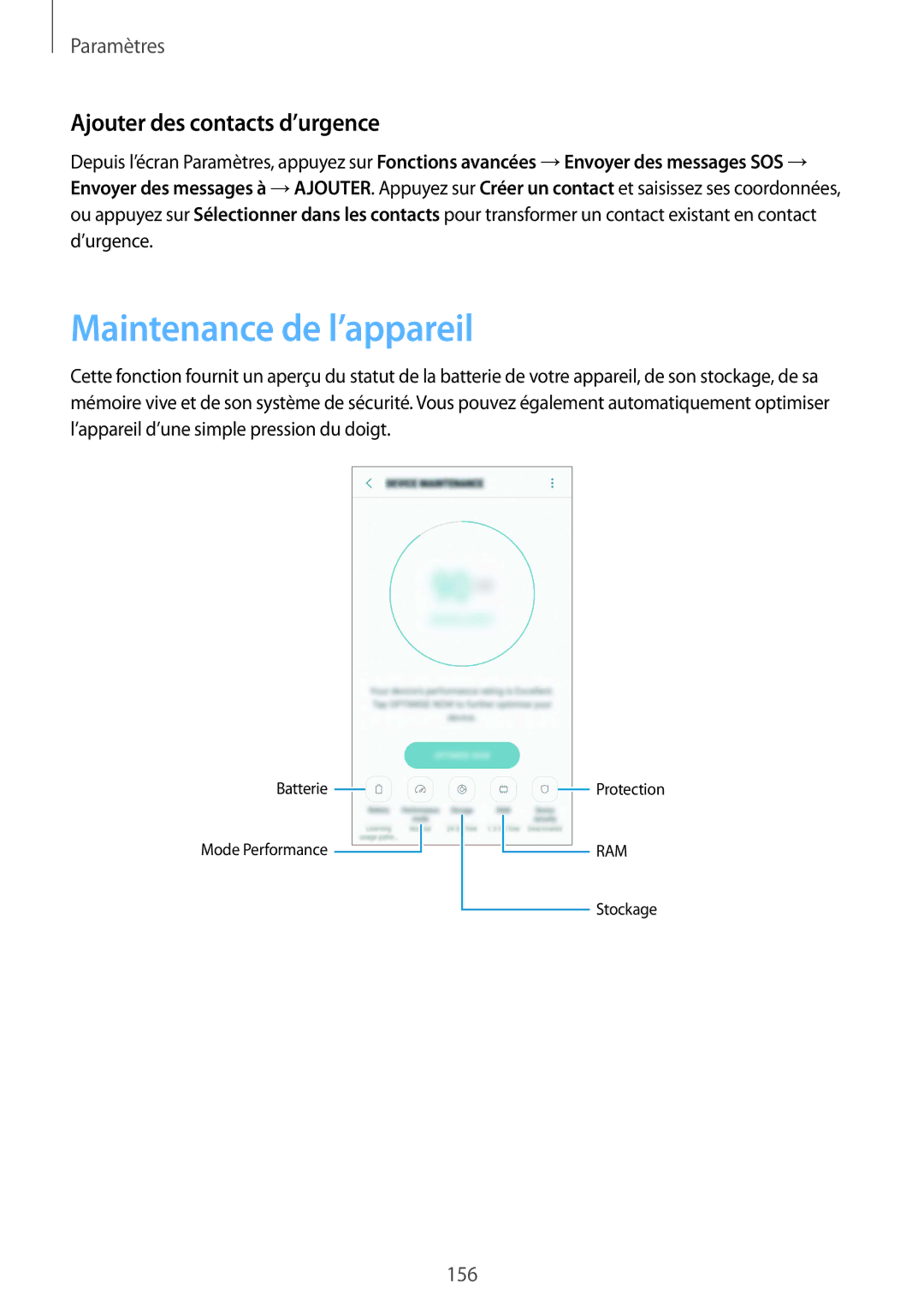 Samsung SM-G935FZDAXEF, SM-G935FEDAXEF, SM-G935FZSAXEF manual Maintenance de l’appareil, Ajouter des contacts d’urgence 