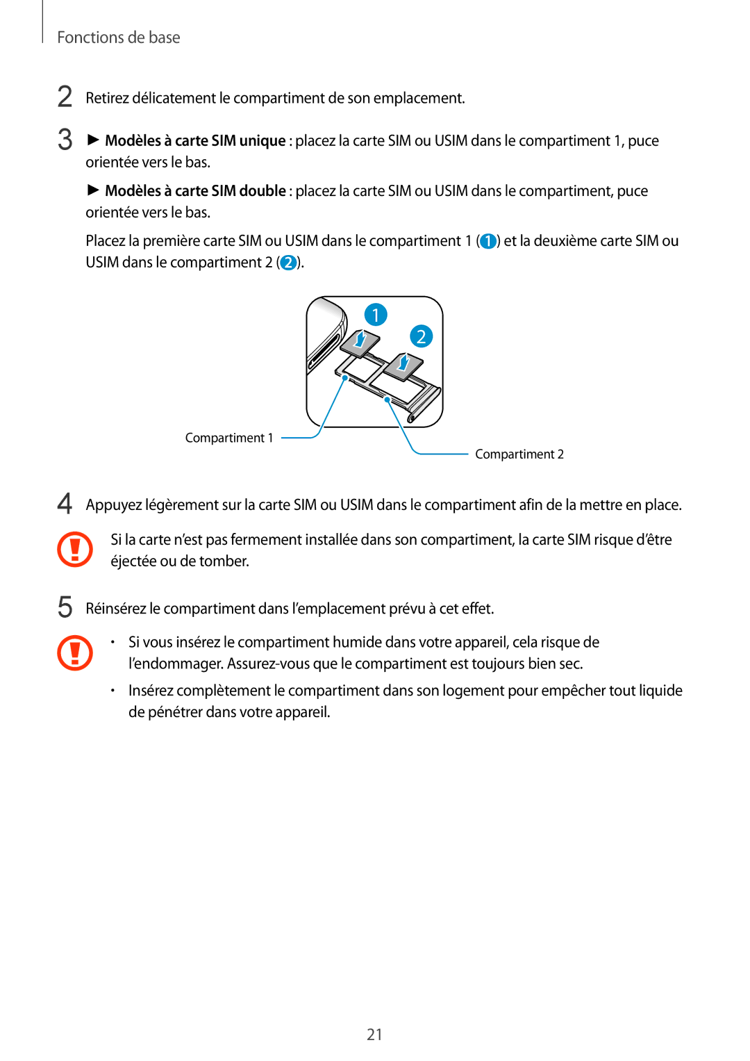 Samsung SM-G935FZBAXEF, SM-G935FZDAXEF, SM-G935FEDAXEF, SM-G935FZSAXEF, SM-G935FZWAXEF, SM-G935FZKAXEF manual Compartiment 