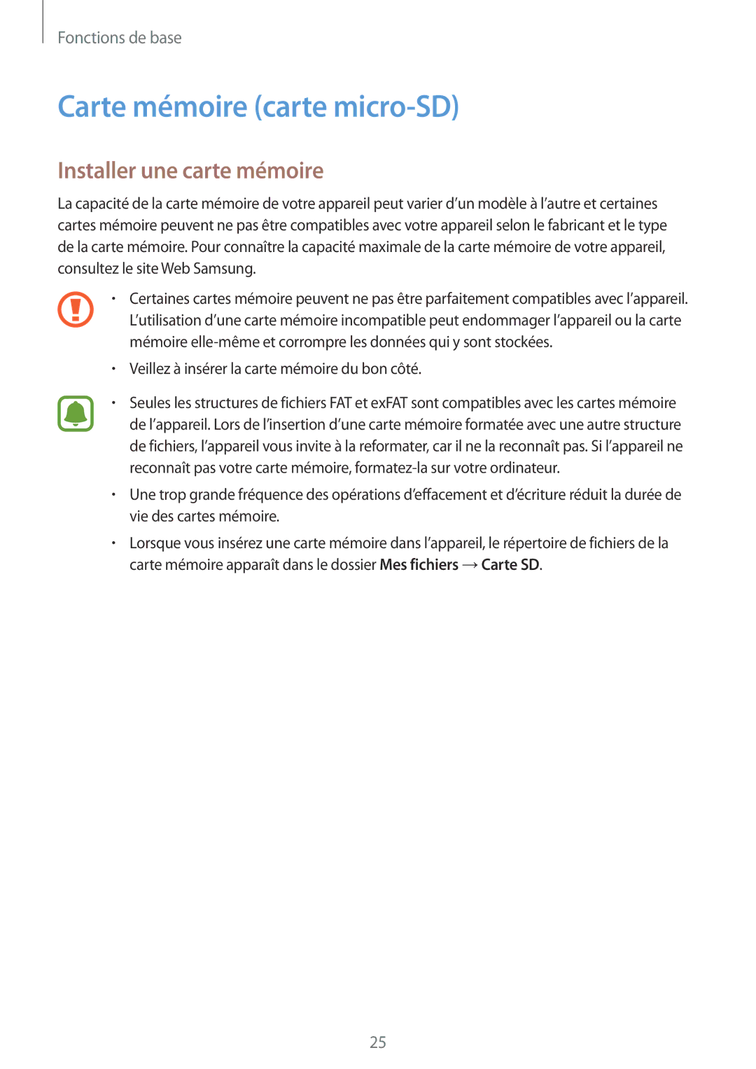 Samsung SM-G935FEDAXEF, SM-G935FZDAXEF, SM-G935FZSAXEF manual Carte mémoire carte micro-SD, Installer une carte mémoire 