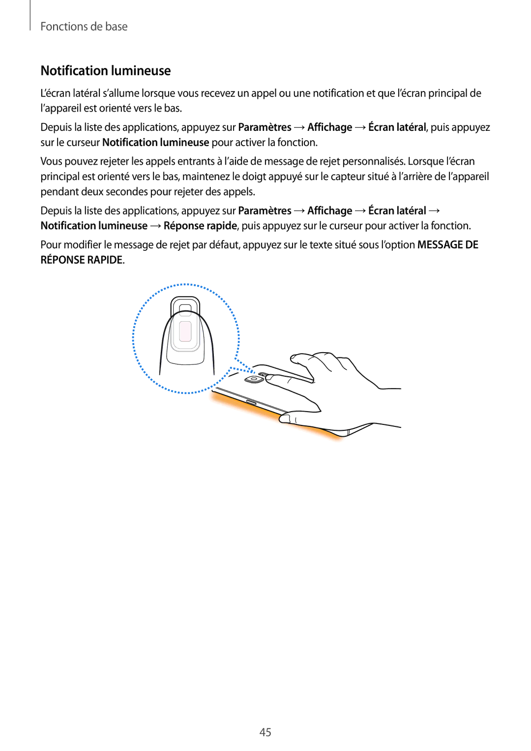 Samsung SM-G935FZBAXEF, SM-G935FZDAXEF, SM-G935FEDAXEF, SM-G935FZSAXEF, SM-G935FZWAXEF, SM-G935FZKAXEF Notification lumineuse 