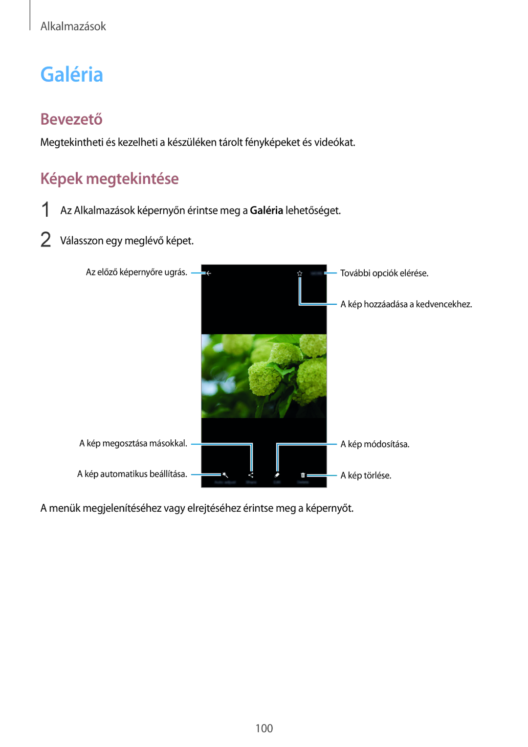 Samsung SM-G935FZDAXEH manual Galéria, Képek megtekintése 