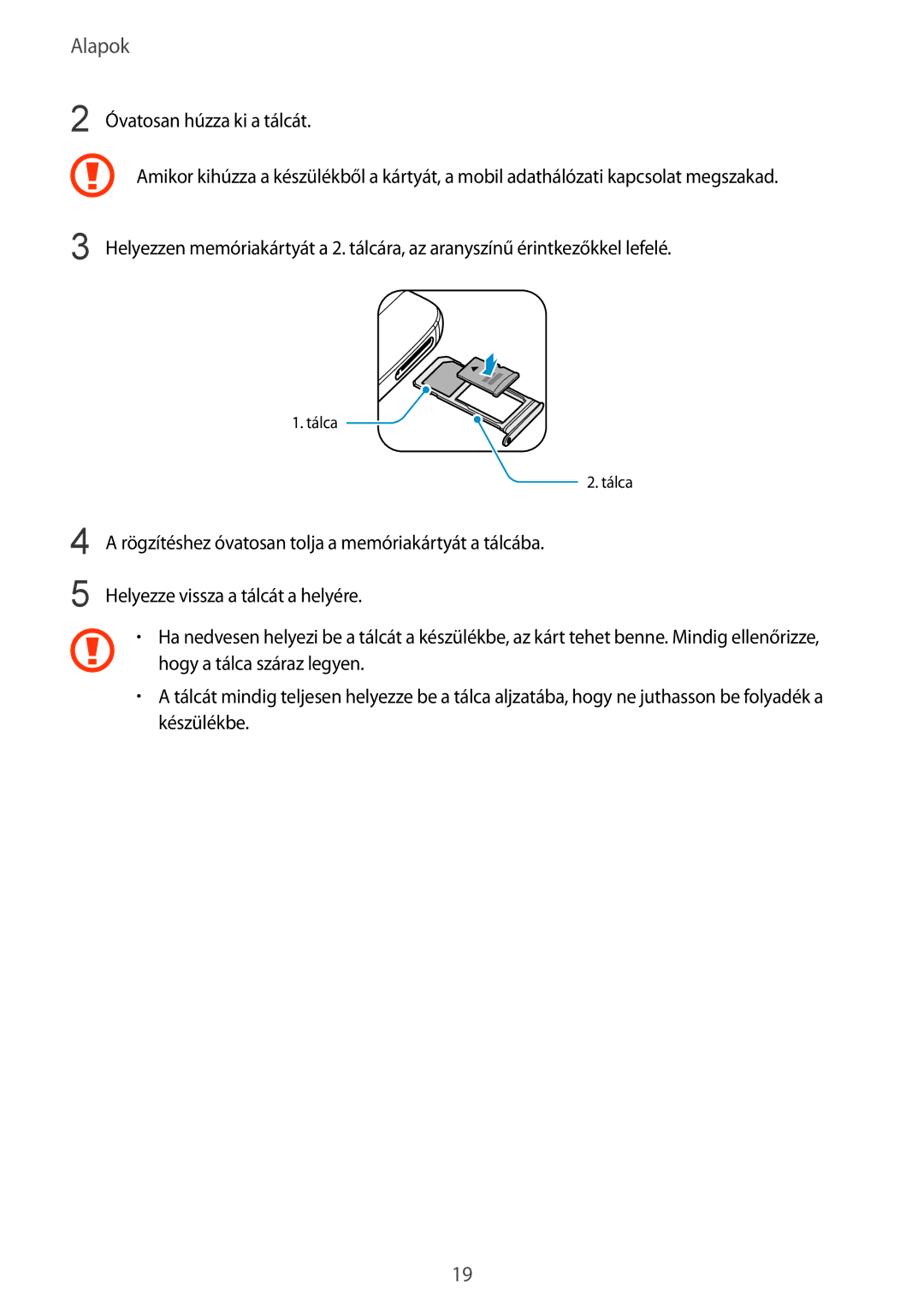 Samsung SM-G935FZDAXEH manual Tálca 