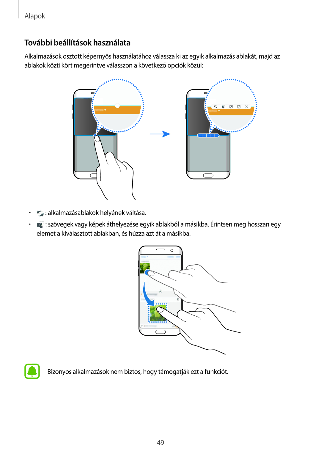 Samsung SM-G935FZDAXEH manual További beállítások használata 