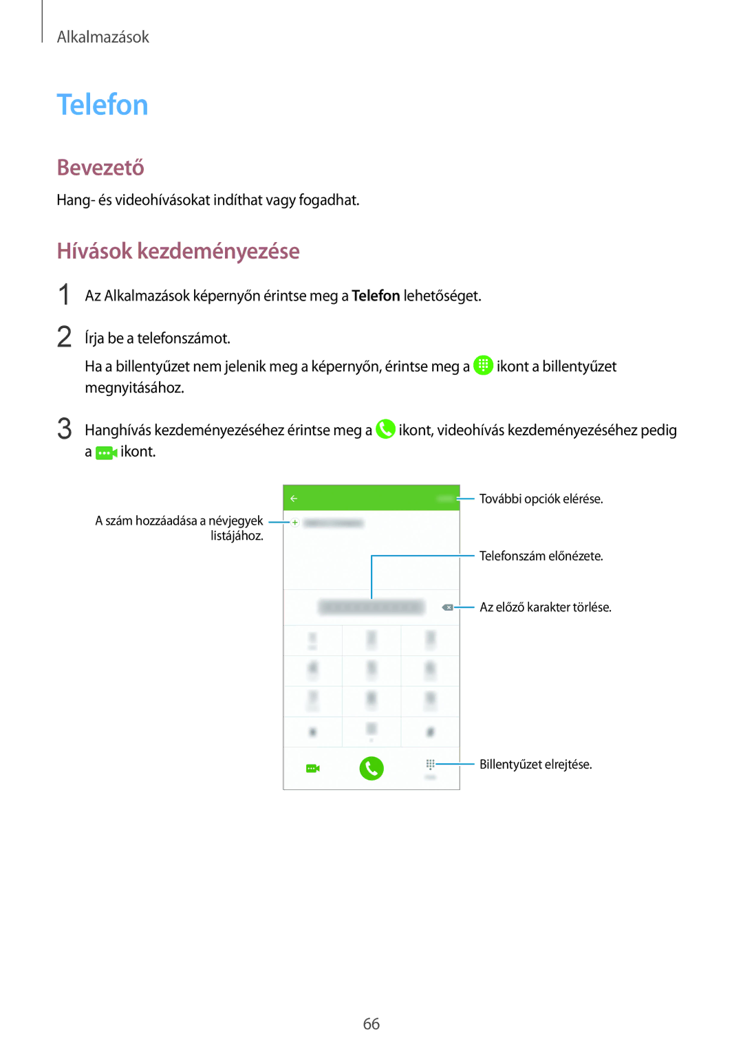 Samsung SM-G935FZDAXEH manual Telefon, Hívások kezdeményezése 