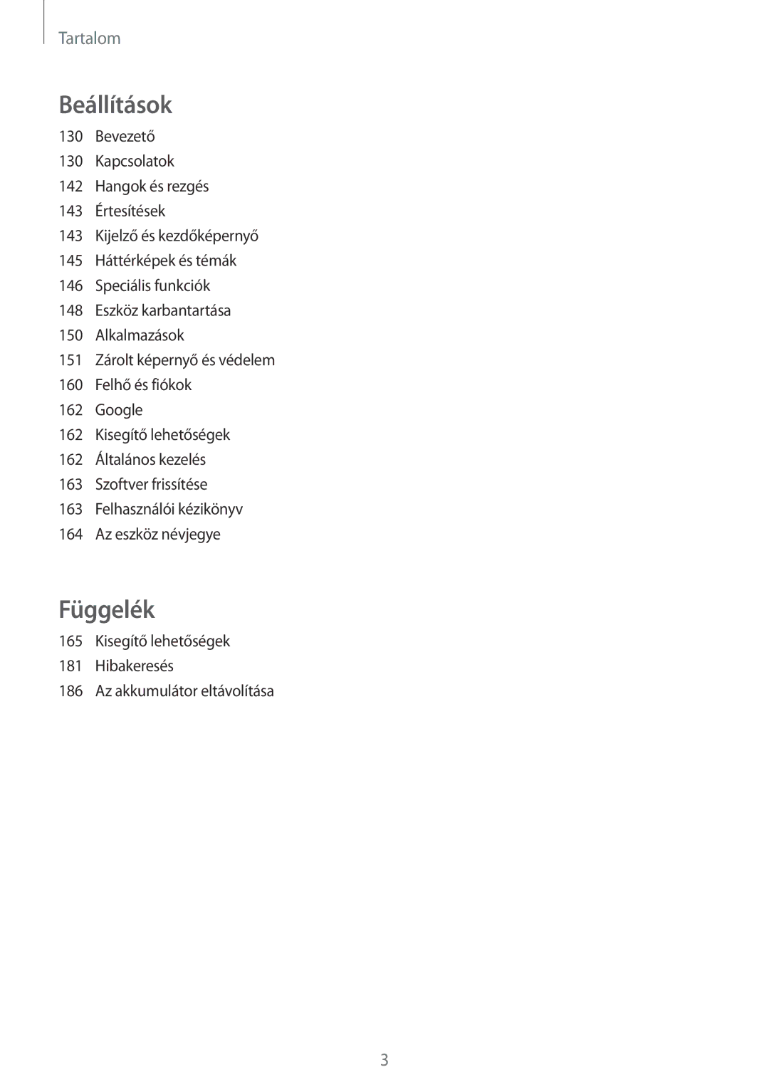 Samsung SM-G935FZDAXEH manual Függelék 