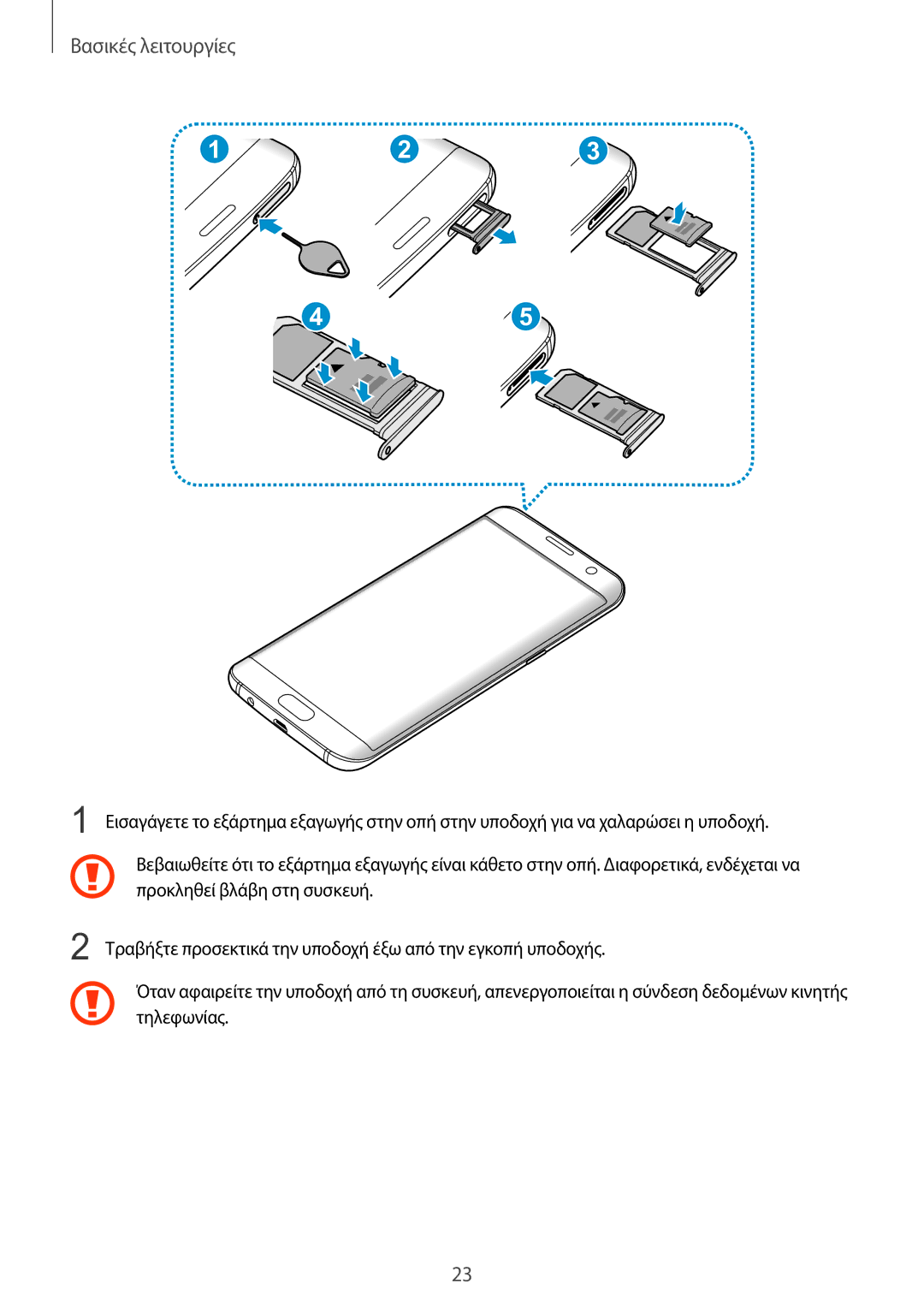 Samsung SM-G935FZKAEUR manual Προκληθεί βλάβη στη συσκευή 