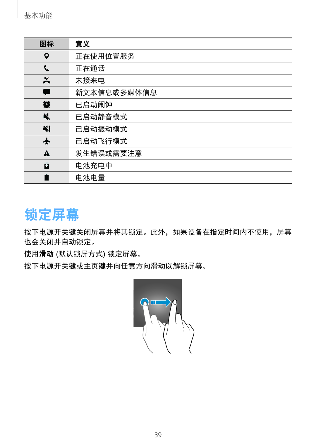 Samsung CG-G935FZKGVTC, SM-G935FZKWXEV, SM-G935FZBUXXV, SM-G935FZDUXXV manual 锁定屏幕 