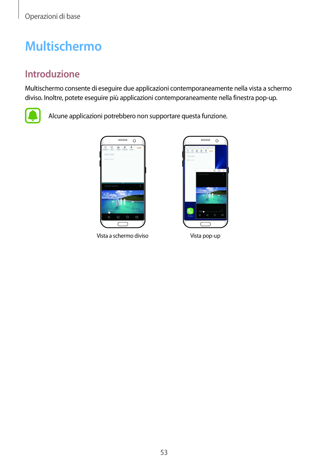 Samsung SM-G935FZDAITV, SM-G935FZSAITV, SM-G935FZBAITV, SM-G935FEDAITV, SM-G935FZKAITV manual Multischermo, Introduzione 