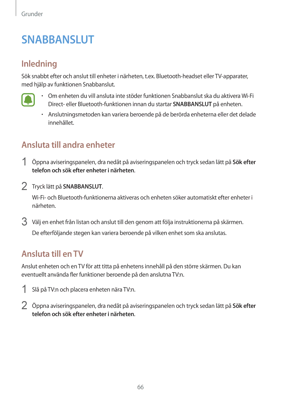 Samsung SM-G935FZWANEE, SM-G935FZBANEE, SM-G935FZDANEE, SM-G935FEDANEE manual Ansluta till andra enheter, Ansluta till en TV 