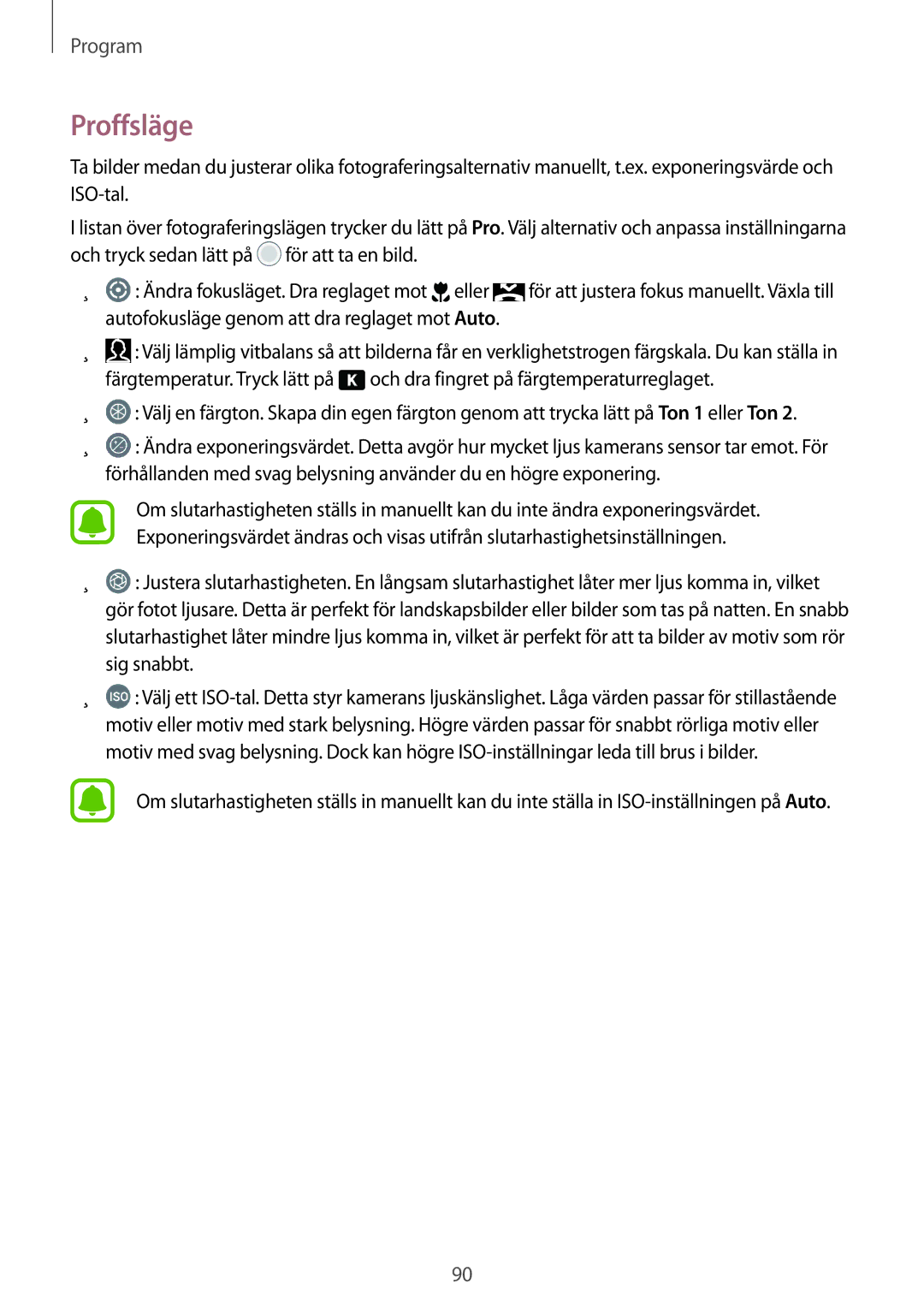 Samsung SM-G935FZWANEE, SM-G935FZBANEE, SM-G935FZDANEE, SM-G935FEDANEE, SM-G935FZKANEE, SM-G935FZSANEE manual Proffsläge 