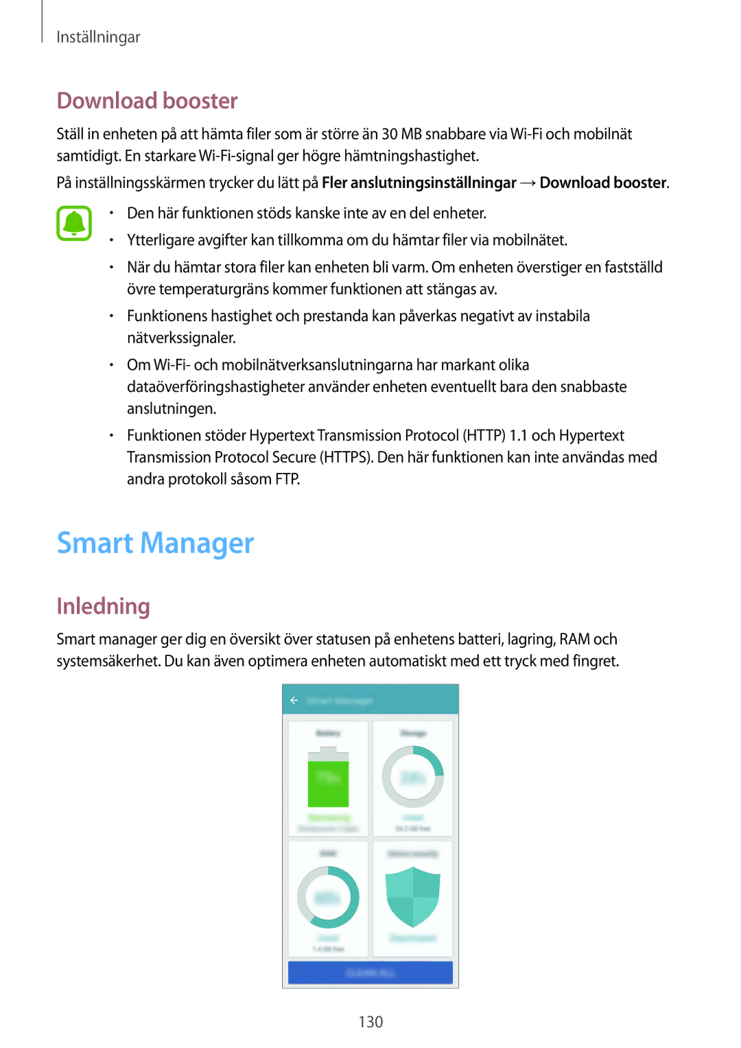 Samsung SM-G935FZKANEE, SM-G935FZWANEE, SM-G935FZBANEE, SM-G935FZDANEE, SM-G935FEDANEE manual Smart Manager, Download booster 