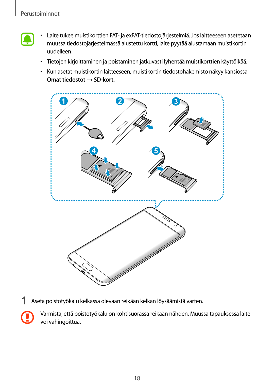 Samsung SM-G935FZWANEE, SM-G935FZBANEE, SM-G935FZDANEE, SM-G935FEDANEE, SM-G935FZKANEE, SM-G935FZSANEE manual Perustoiminnot 