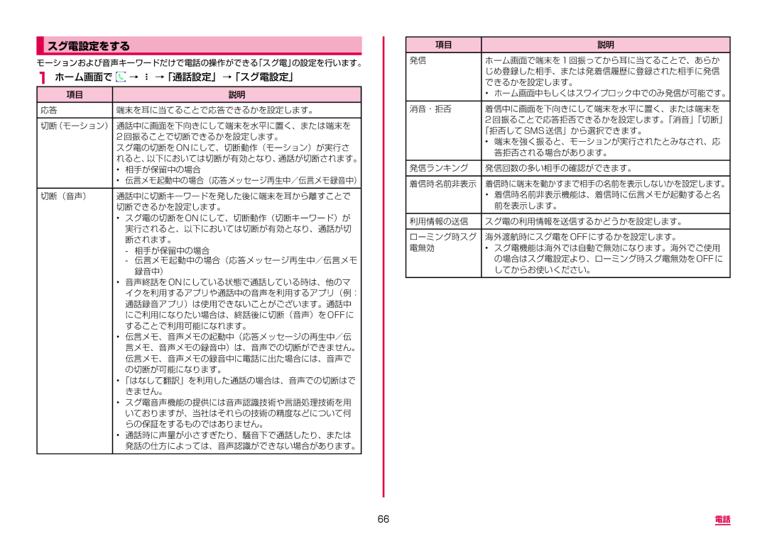 Samsung SM-G950DZBADCM, SM-G950DZKADCM, SM-G950DZVADCM manual スグ電設定をする, ホーム画面で → →「通話設定」 →「スグ電設定」 