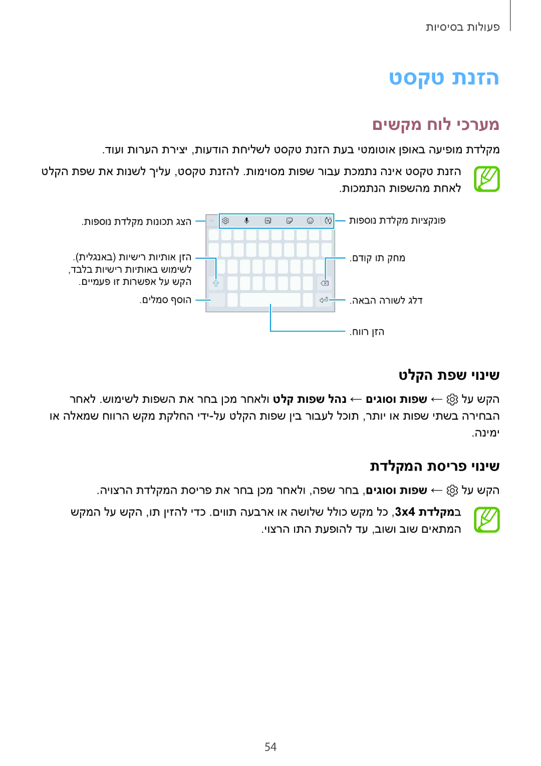 Samsung SM-G950FZDAILO, SM-G955FZKAILO, SM-G955FZDAILO manual טסקט תנזה, םישקמ חול יכרעמ, טלקה תפש יוניש, תדלקמה תסירפ יוניש 