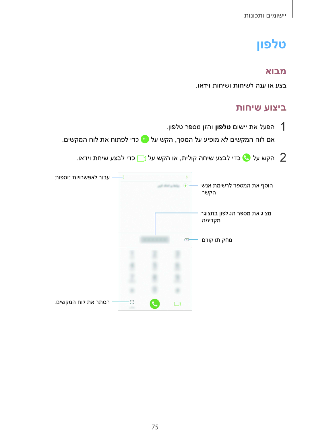 Samsung SM-G950FZKAILO, SM-G950FZDAILO, SM-G955FZKAILO, SM-G955FZDAILO, SM-G950FZVAILO, SM-G955FZVAILO manual ןופלט, תוחיש עוציב 