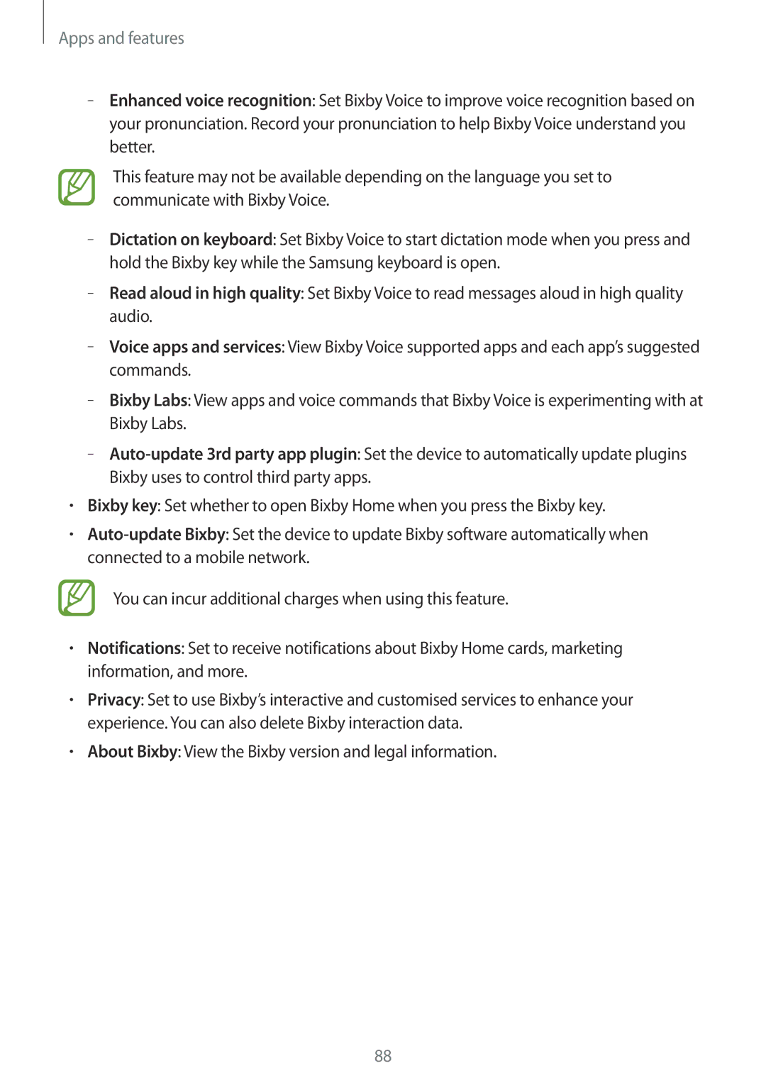 Samsung SM-G950FZKANEE, SM-G950FZIADBT, SM-G955FZSADBT manual About Bixby View the Bixby version and legal information 