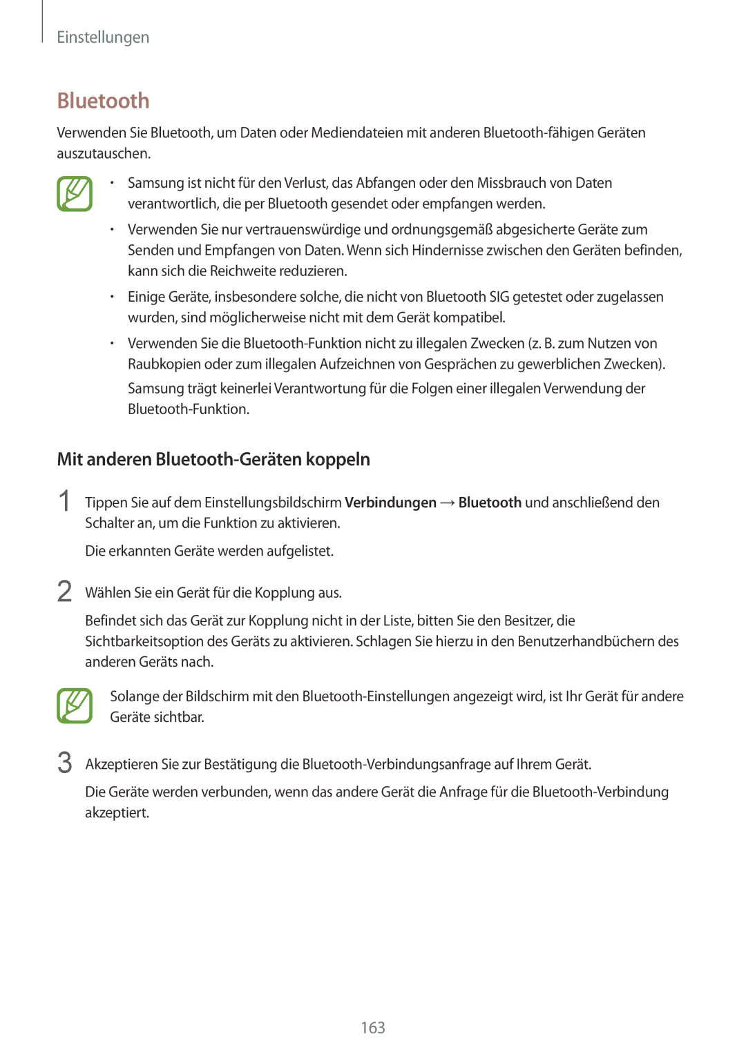 Samsung SM-G950FZKADBT, SM-G950FZIADBT, SM-G955FZSADBT, SM-G955FZKADBT manual Mit anderen Bluetooth-Geräten koppeln 