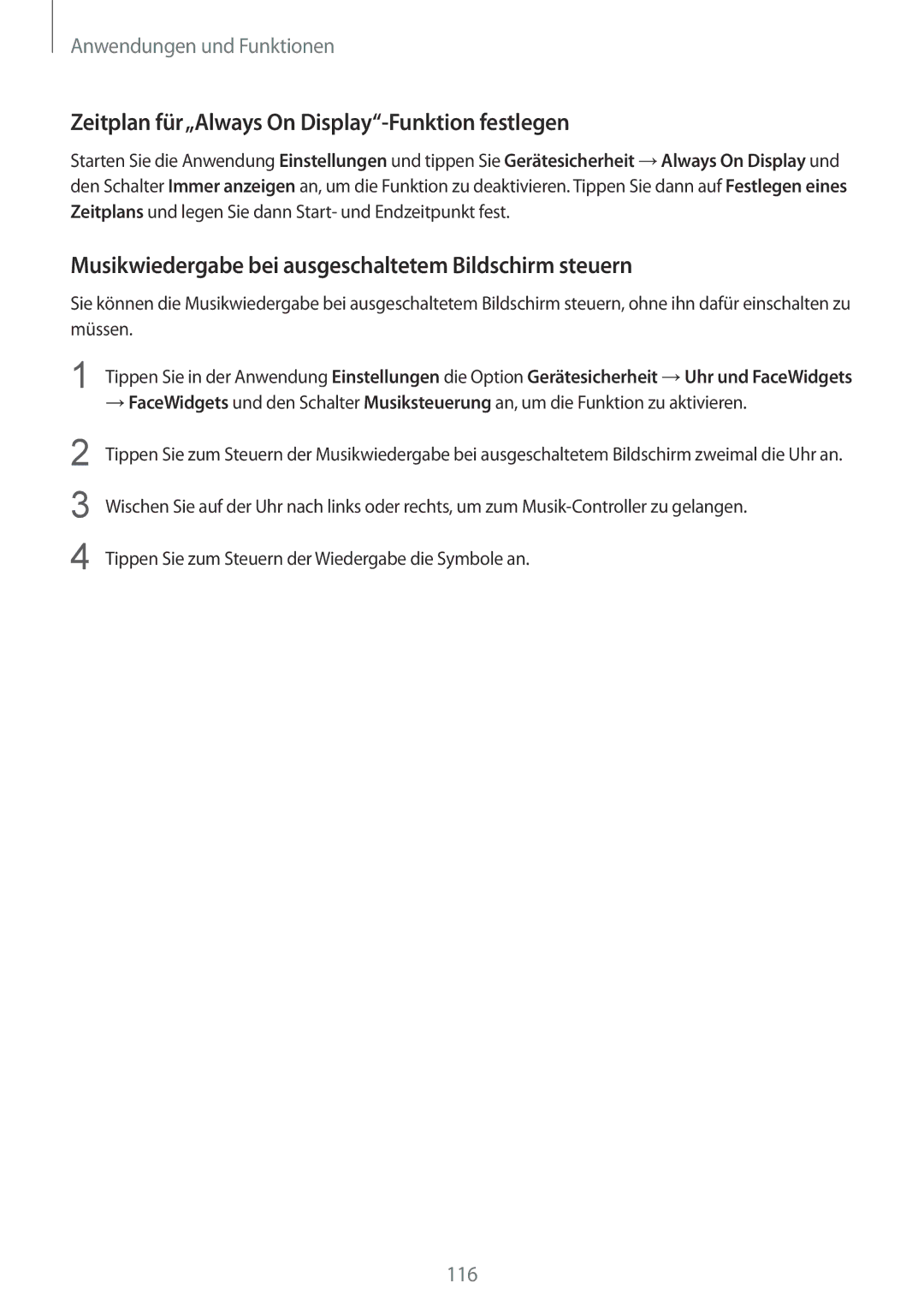 Samsung SM-G950FZSADBT, SM-G950FZIADBT, SM-G955FZSADBT, SM-G955FZKADBT Zeitplan für„Always On Display-Funktion festlegen 