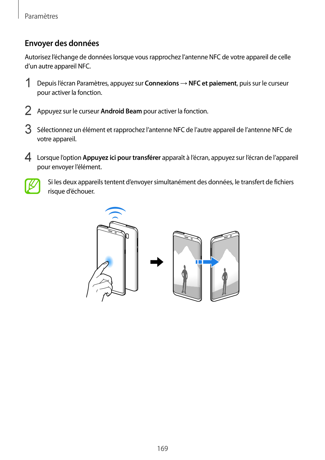 Samsung SM-G955FZKAXEF, SM-G955FZBAXEF, SM-G955FZVAXEF, SM-G950FZSAXEF, SM-G955FZSAXEF, SM-G955FZIAXEF Envoyer des données 