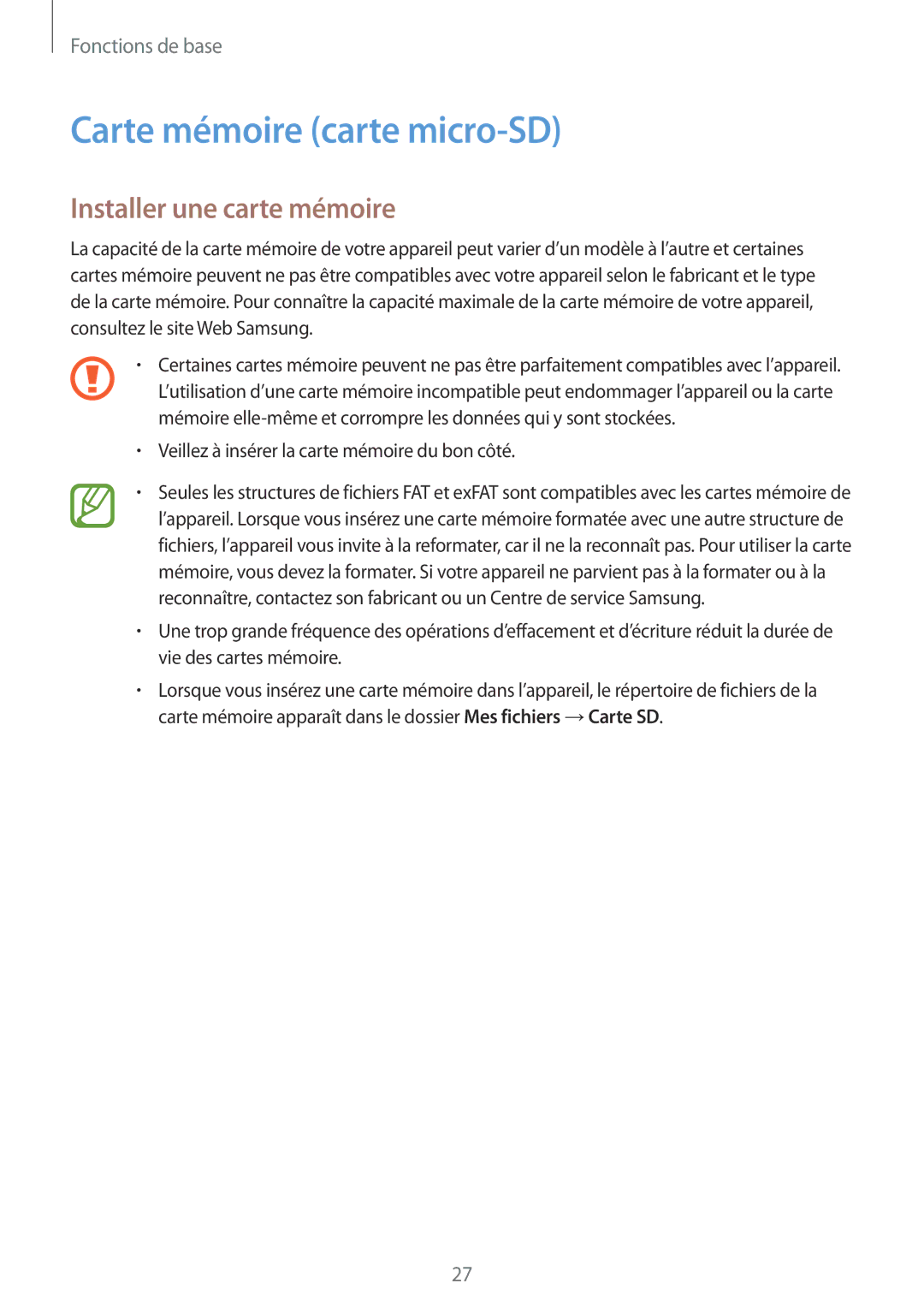 Samsung SM-G955FZIAXEF, SM-G955FZBAXEF, SM-G955FZVAXEF manual Carte mémoire carte micro-SD, Installer une carte mémoire 