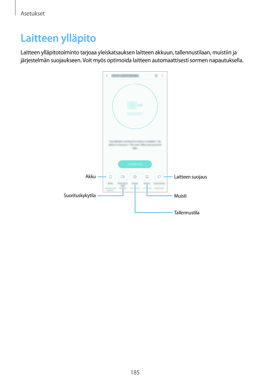 Samsung SM-G955FZKANEE, SM-G955FZIANEE, SM-G955FZSANEE, SM-G950FZVANEE, SM-G950FZIANEE, SM-G955FZVANEE manual Laitteen ylläpito 