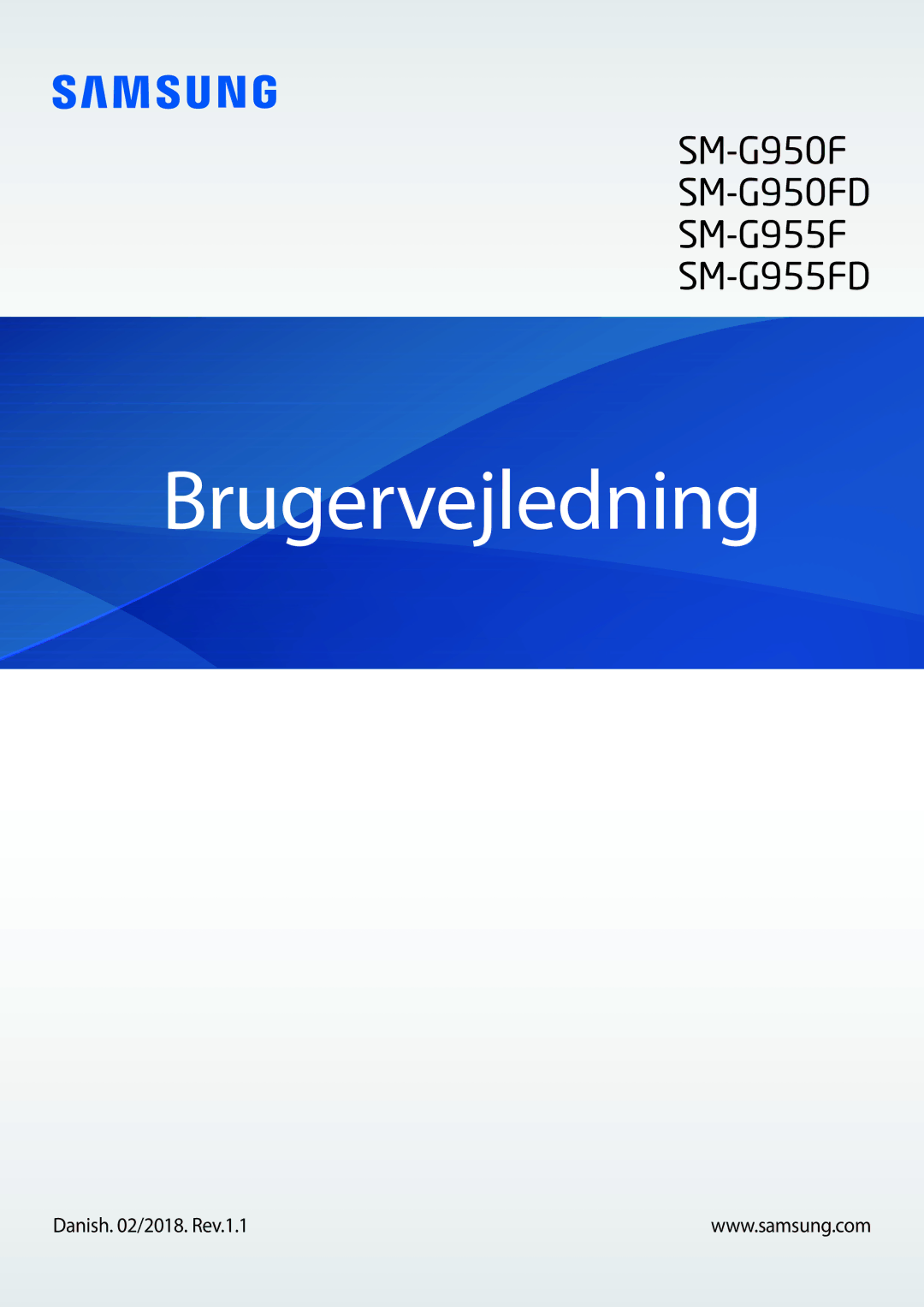 Samsung SM-G955FZKANEE, SM-G955FZIANEE, SM-G955FZSANEE, SM-G950FZVANEE manual Brugervejledning, Danish /2018. Rev.1.1 