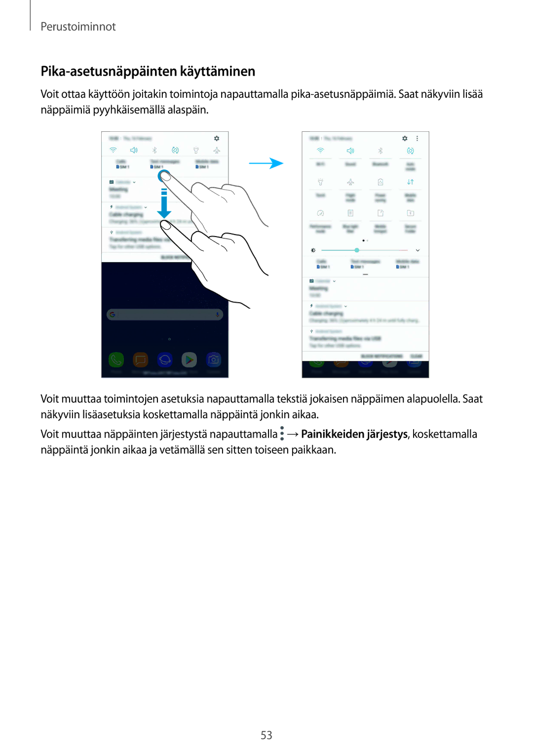 Samsung SM-G955FZVDNEE, SM-G955FZIANEE, SM-G955FZKANEE, SM-G955FZSANEE, SM-G950FZVANEE manual Pika-asetusnäppäinten käyttäminen 