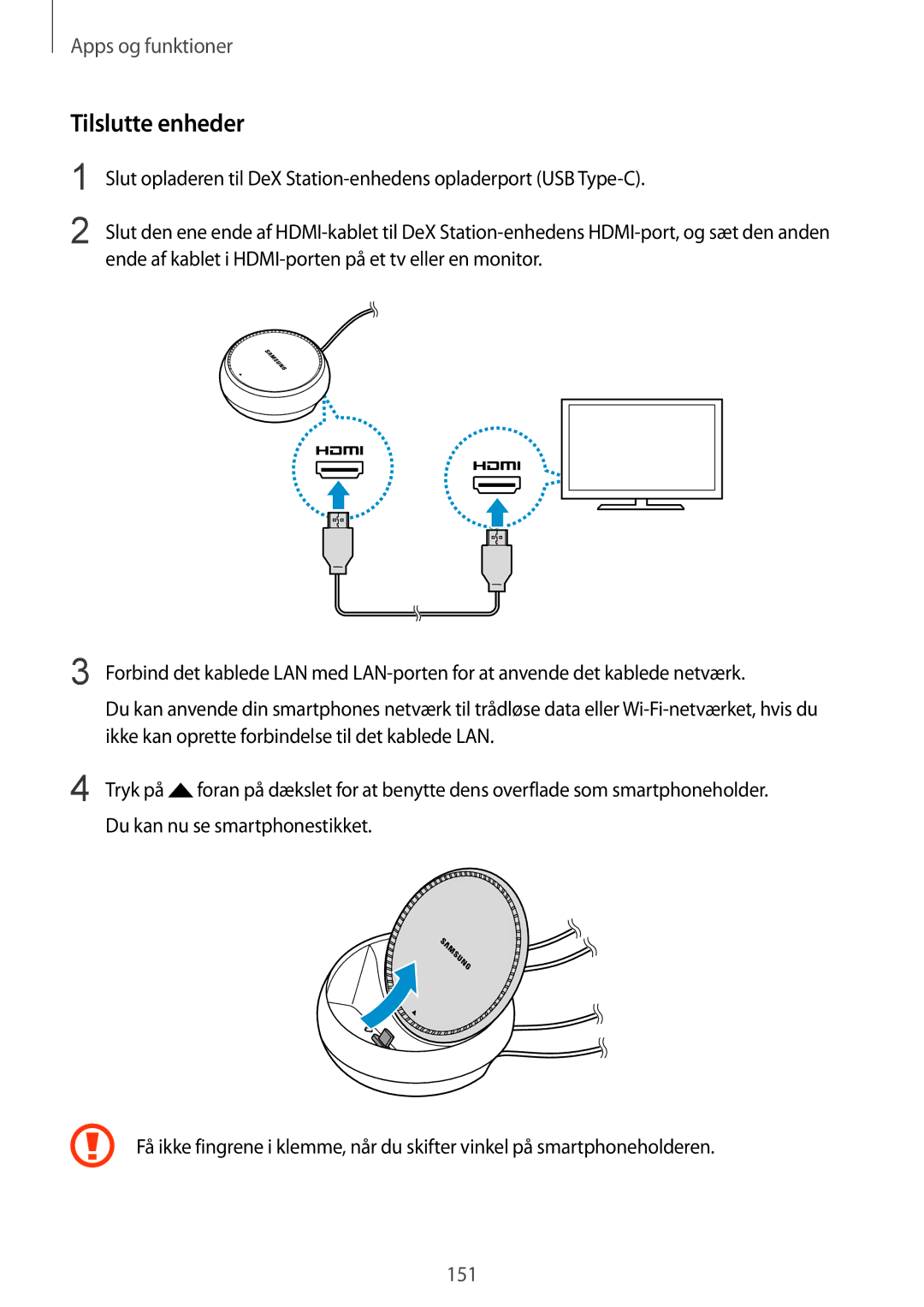 Samsung SM-G955FZKANEE, SM-G955FZIANEE, SM-G955FZSANEE, SM-G955FZVDNEE, SM-G950FZVANEE, SM-G950FZIANEE manual Tilslutte enheder 