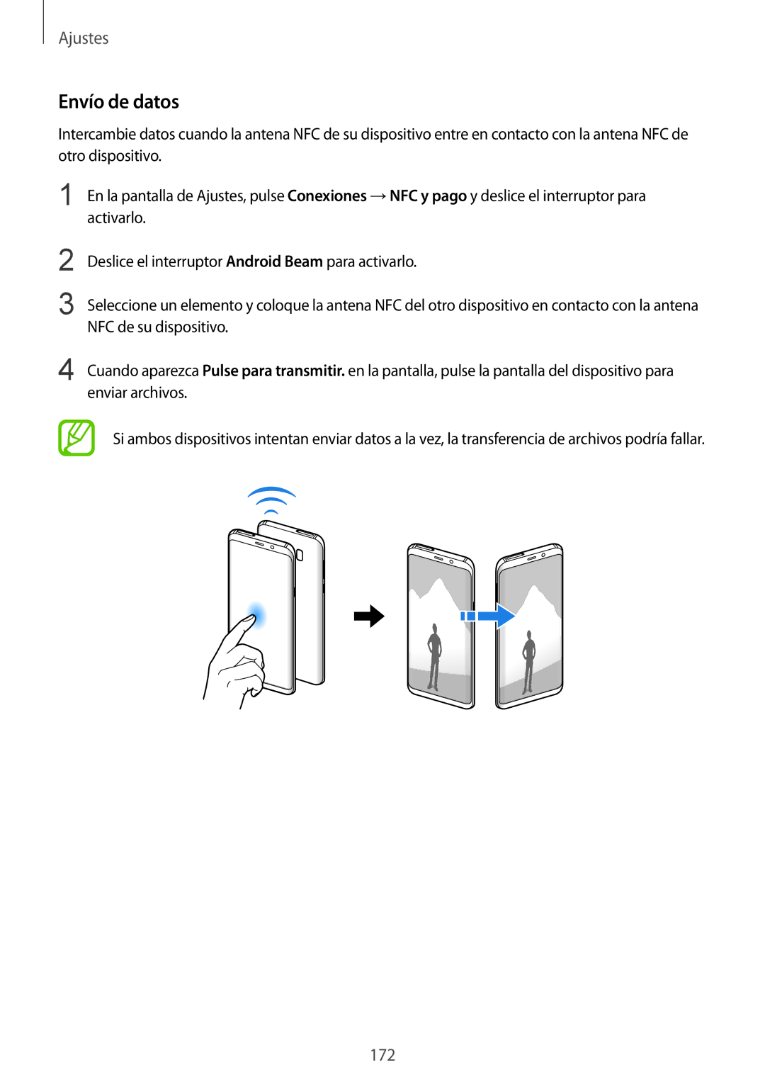 Samsung SM-G950FZIAPHE, SM-G955FZIAPHE, SM-G955FZKDPHE, SM-G950FZVAPHE, SM-G955FZVDPHE, SM-G955FZSAPHE manual Envío de datos 