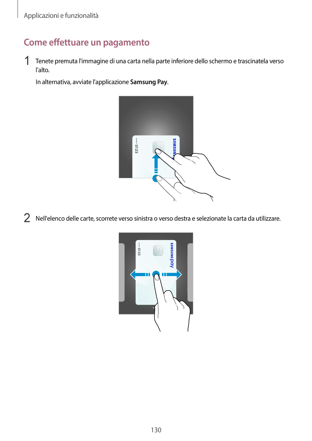 Samsung SM-G955FZKAITV, SM-G955FZSAITV, SM-G955FZVAITV, SM-G950FZSAITV, SM-G950FZKAITV manual Come effettuare un pagamento 